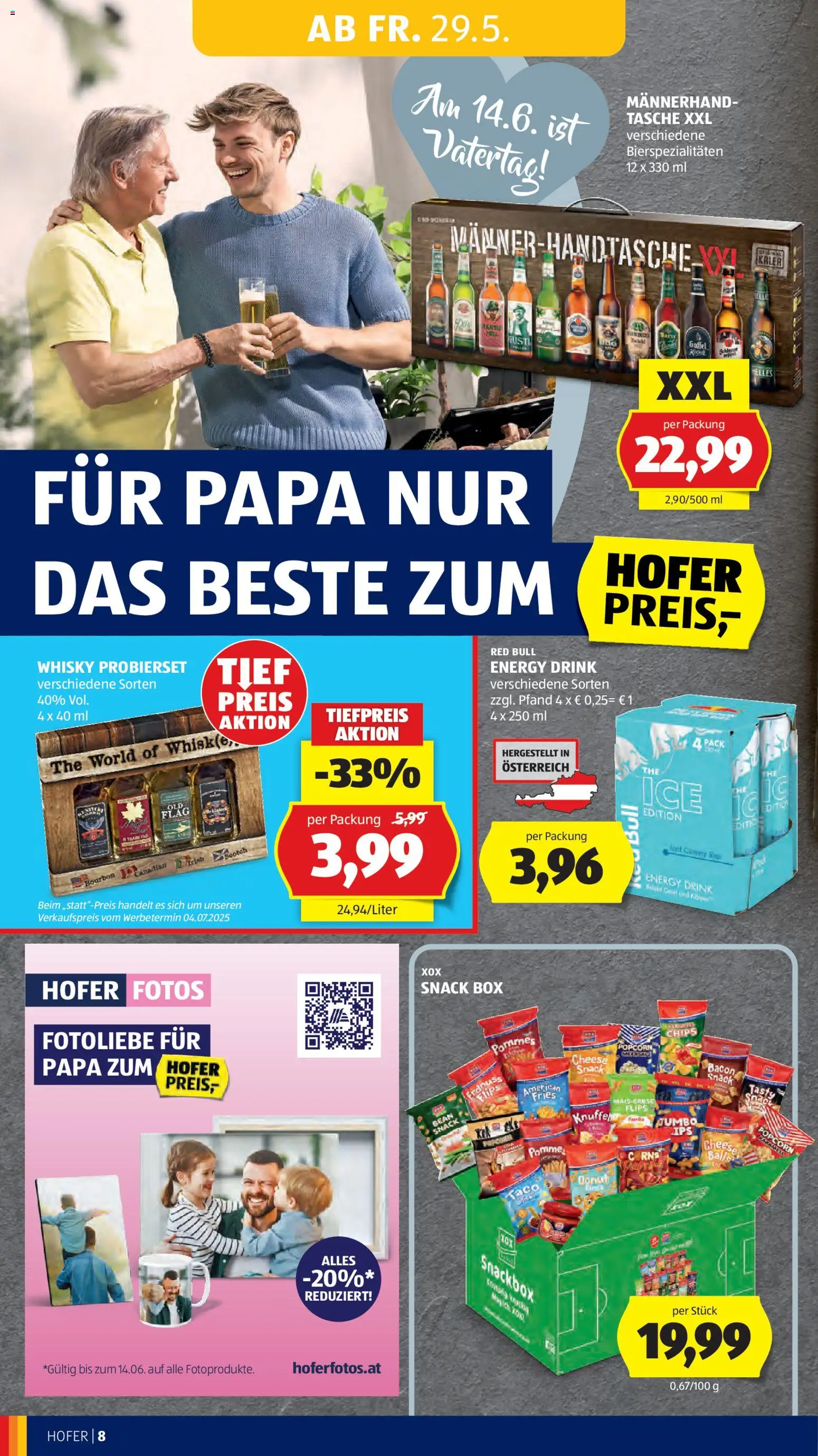 Hofer AT akciós ujság - amely érvényes a következő dátumtól: 29.05.2026 | Oldal: 12 | Termékek: Chips, Bourbon, Popcorn, Whisky