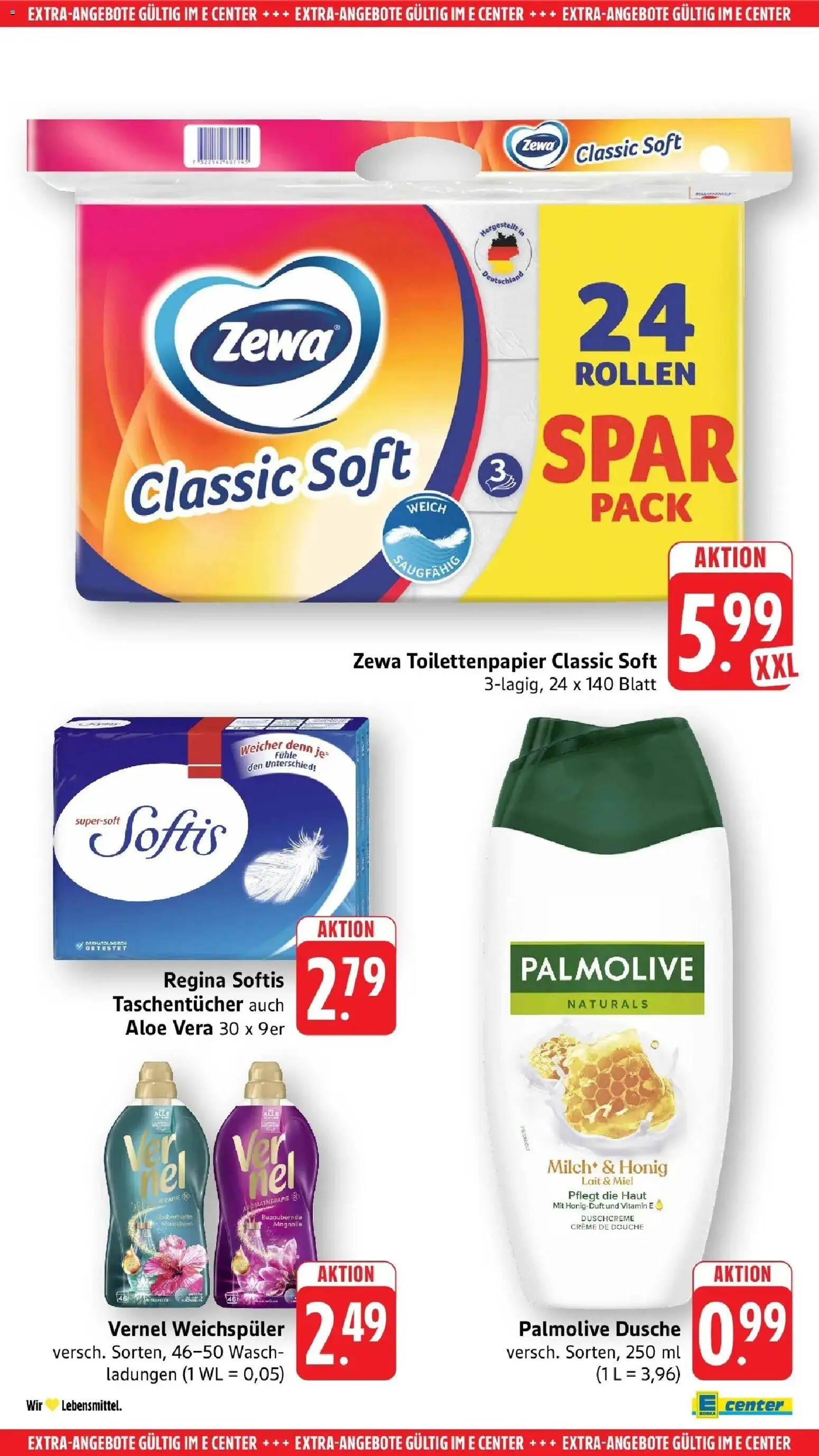 Edeka Prospekt Ulm-Lehr – gültig ab 01.06.2026 | Seite: 50 | Produkte: Milch, Zewa, Duschcreme, Toilettenpapier