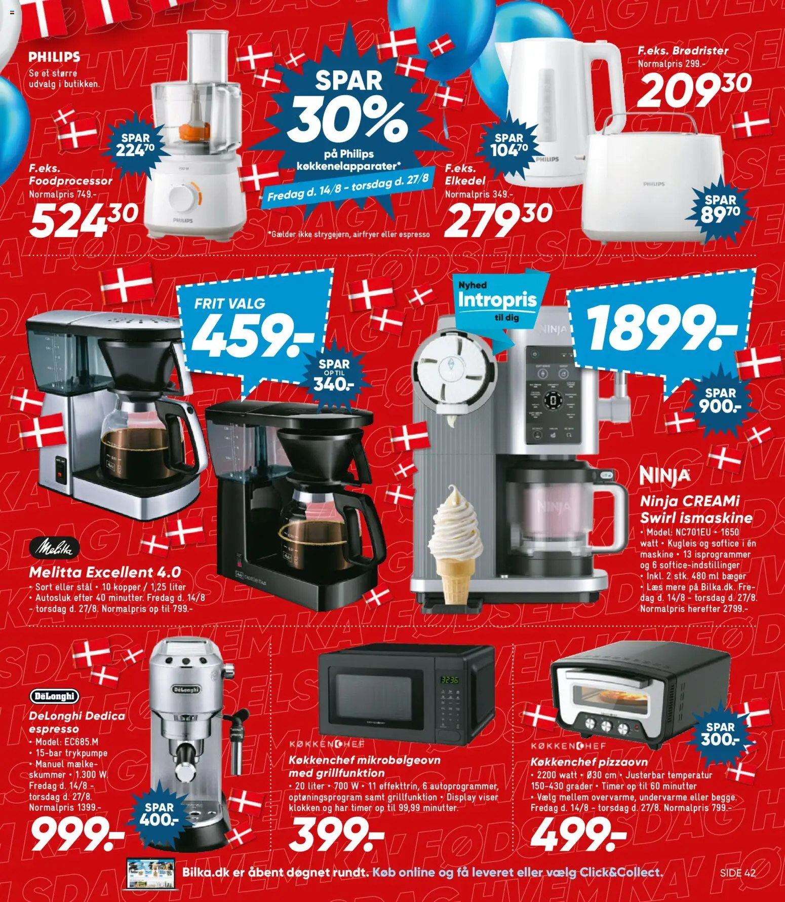 Bilka tilbudsavis – gyldig fra 14/08/2026 | Side: 24 | Produkter: Brødrister, Foodprocessor, Mikrobølgeovn