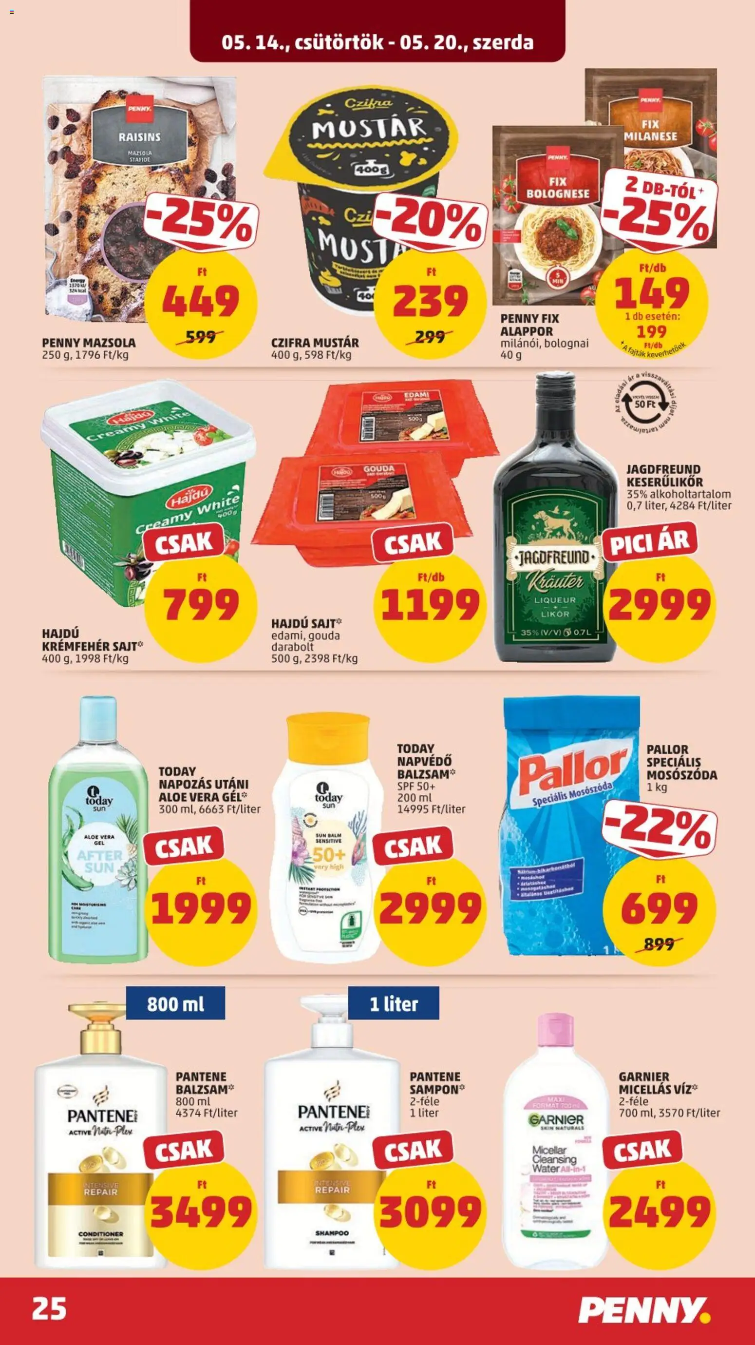 PENNY akciós ujság - amely érvényes a következő dátumtól: 14.05.2026 | Oldal: 29 | Termékek: Gouda, Sajt, Mustár, Mazsola