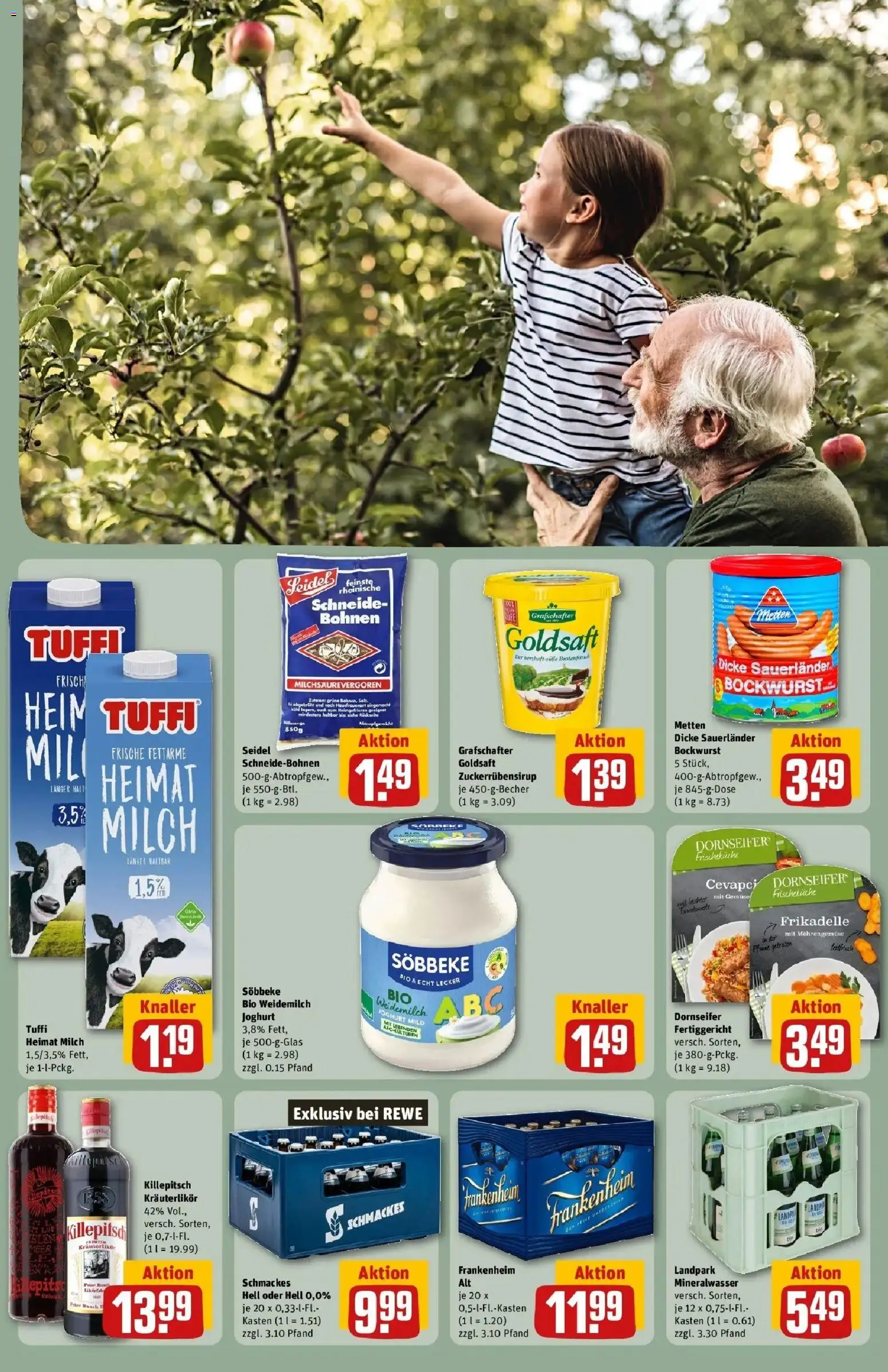 REWE Prospekt ab 28.09.2026 zum Blättern » Angebote | Seite: 31 | Produkte: Milch, Joghurt, Mineralwasser, Gemüse