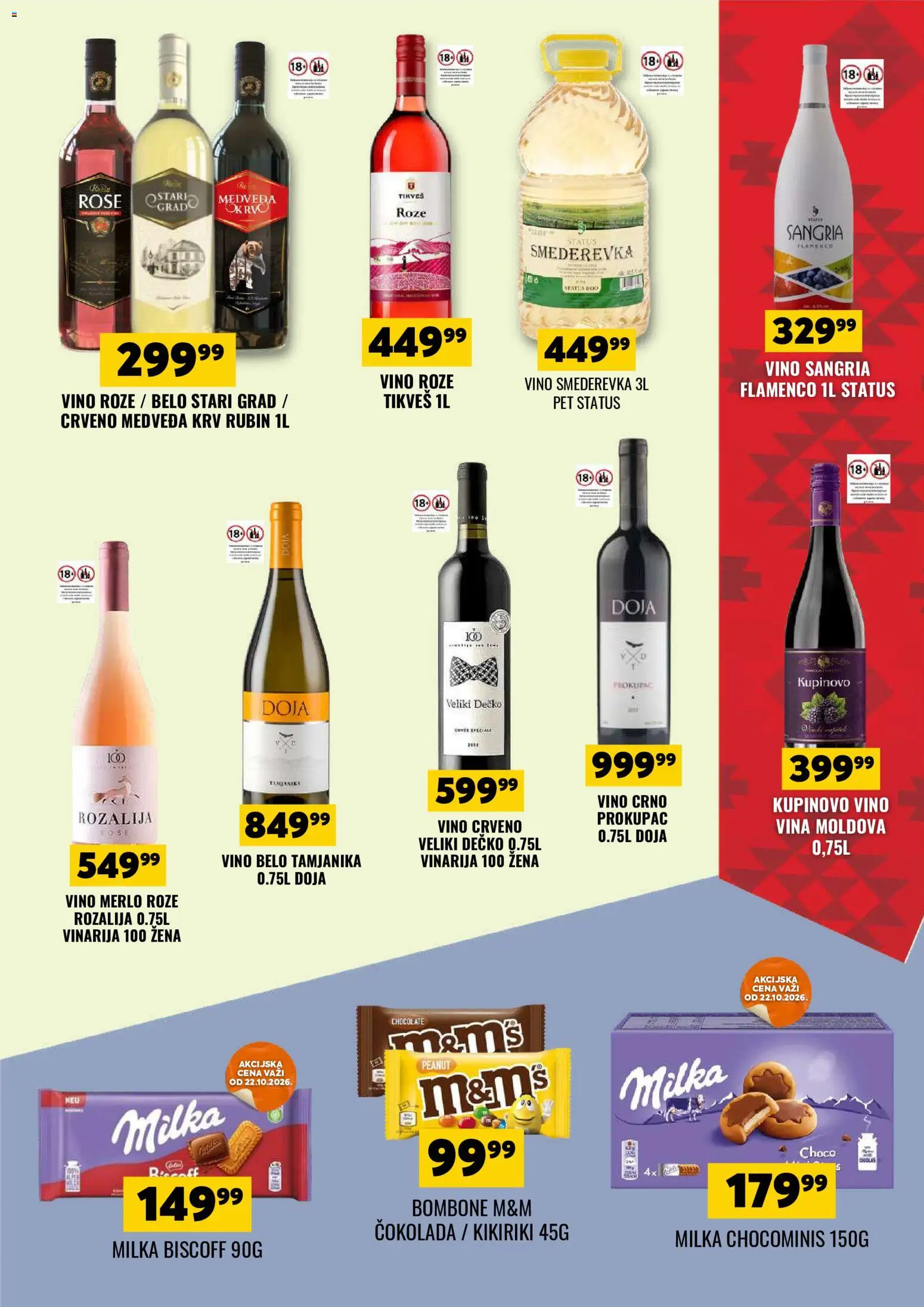 Tekijanka katalog - važi od 21.10.2026 | Strana: 11 | Proizvode: Bombone, Milka, Čokolada, Vino