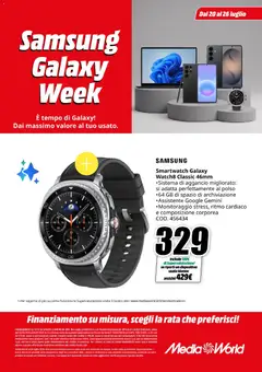 Anteprima del volantino Media World volantino valido a partire dal 20/07/2026 | Pagina: 5 | Prodotti: Samsung Galaxy, Smartwatch, Samsung