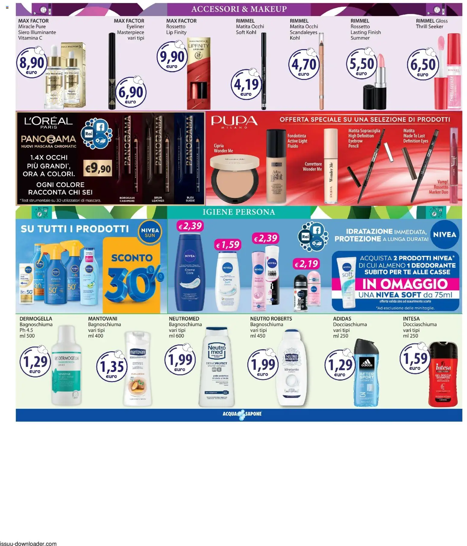 Volantino Acqua e Sapone del 09.04.2026 | Pagina: 4 | Prodotti: Illuminante, Rossetto, Deodorante, Cipria
