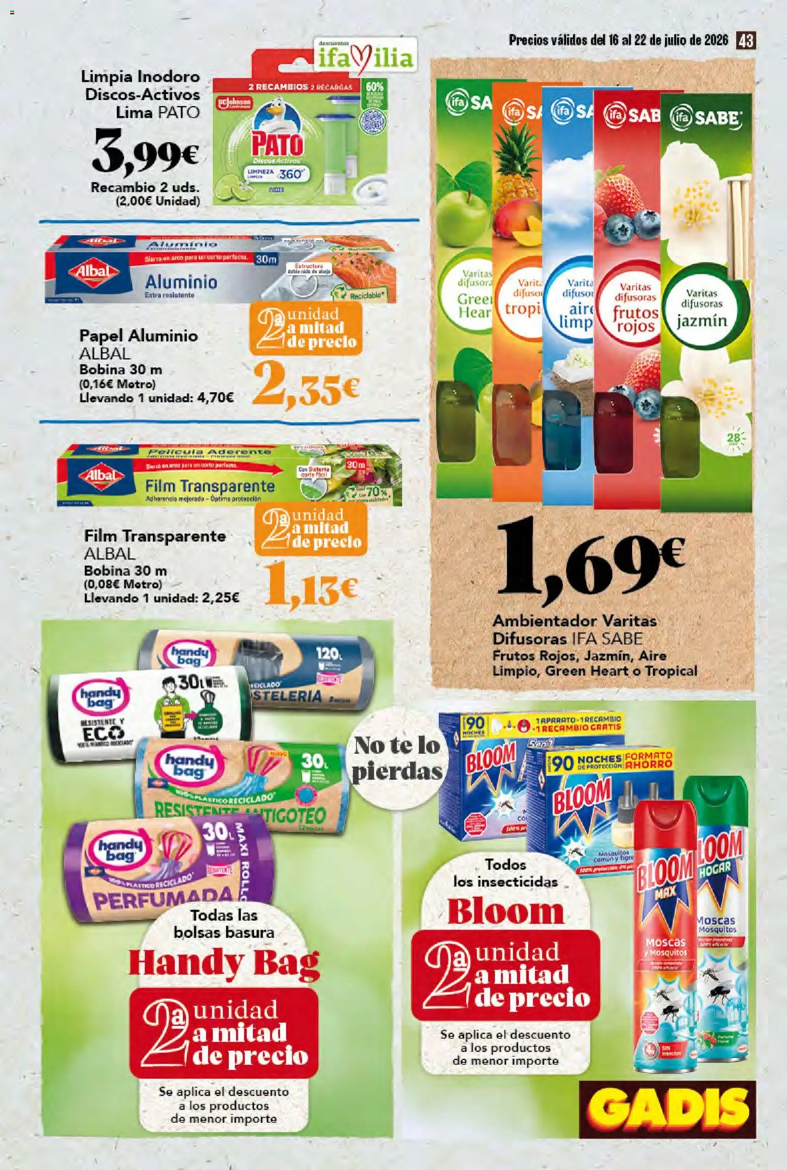 Gadis folleto │ válido desde el 16/07/2026 | Página: 43 | Productos: Lima, Té