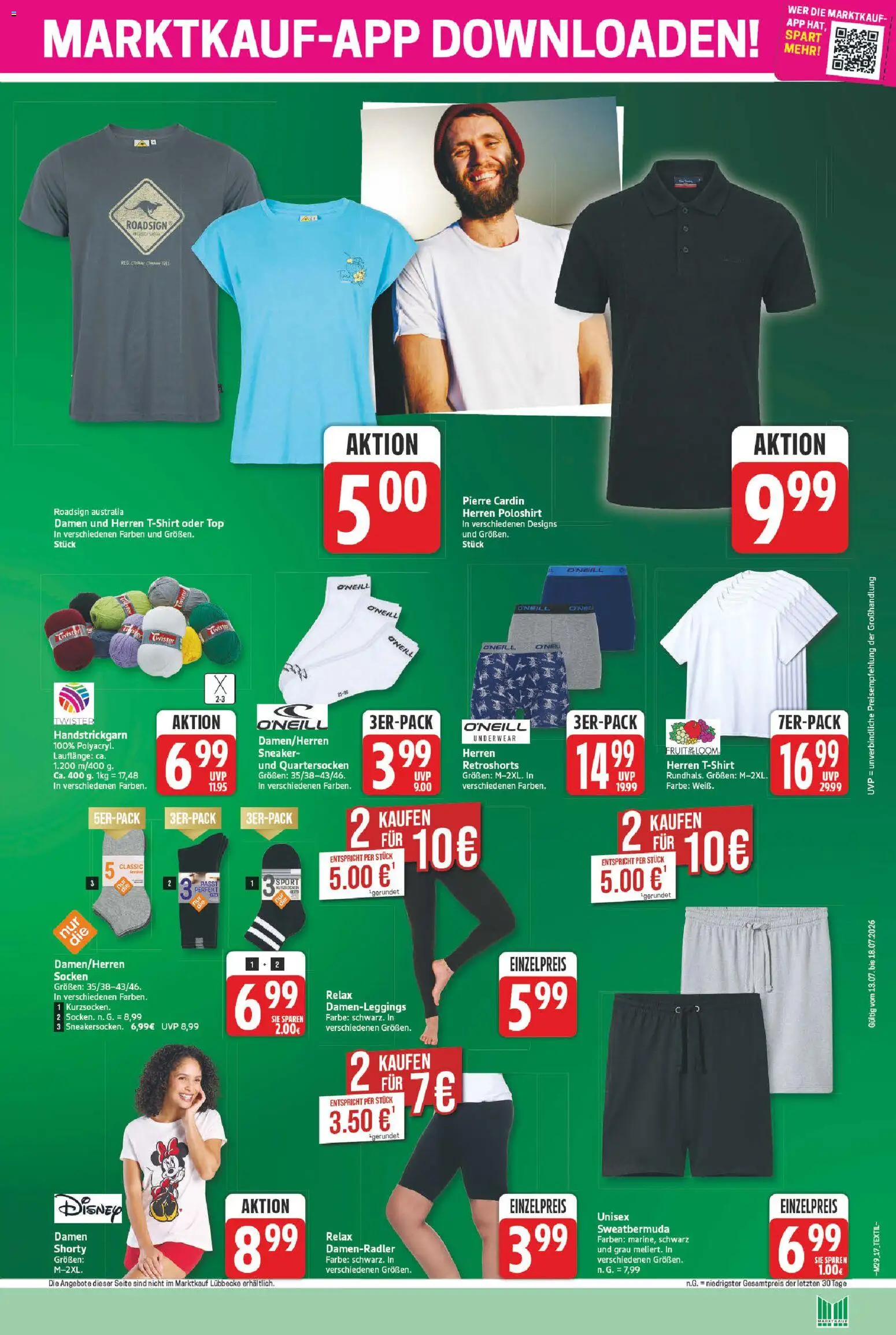 Marktkauf Prospekt – gültig ab 13.07.2026 | Seite: 23 | Produkte: Top, Poloshirt, Socken