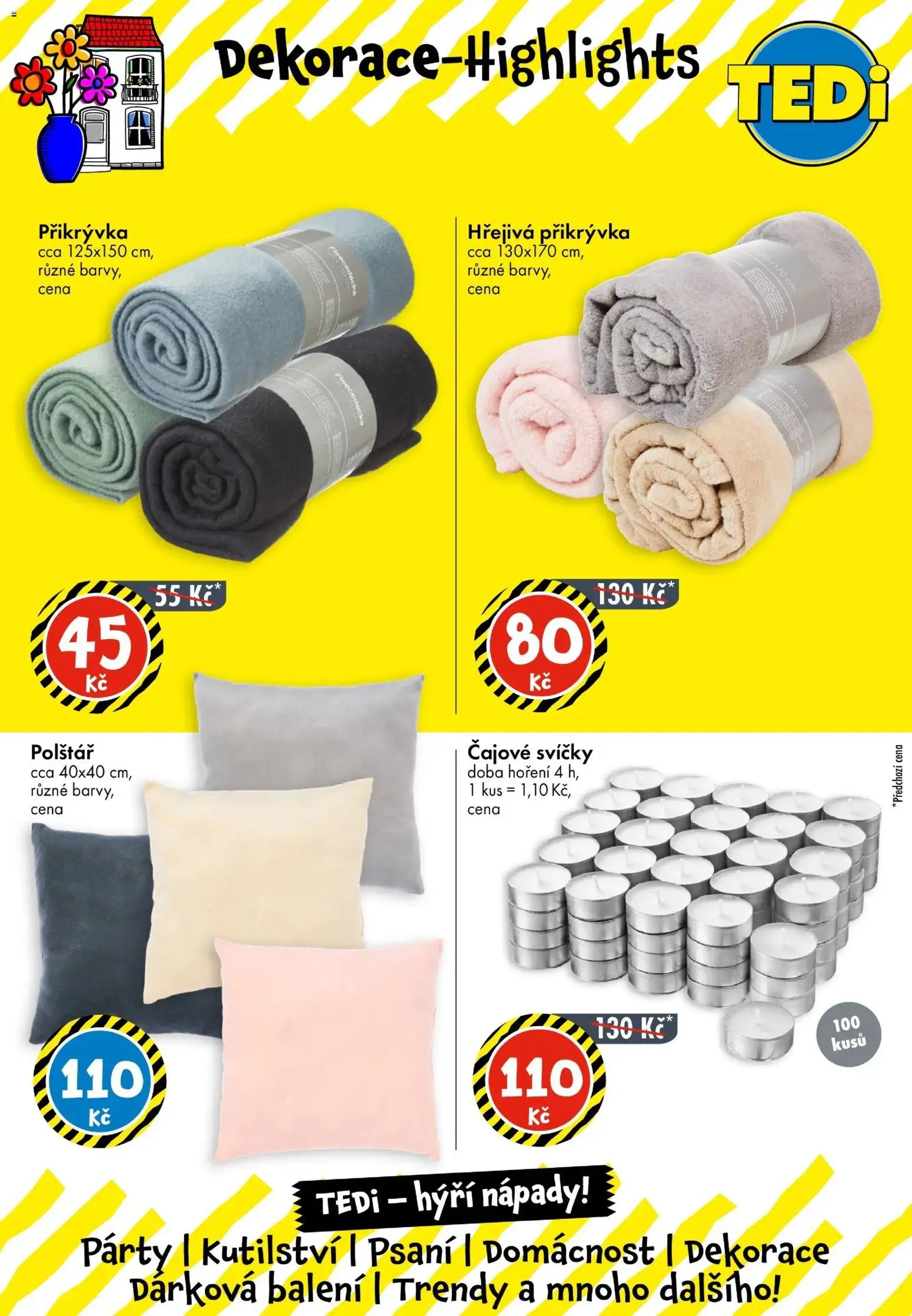 TEDi leták od 20.05.2026 | Strana: 17 | Produkty: Čajové svíčky, Polštář, Přikrývka, Svíčky