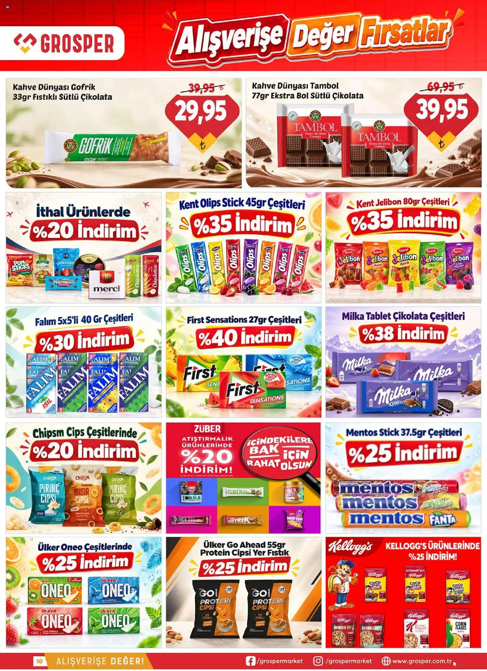 Grosper Katalog - 16 Eylül 2026 tarihinden itibaren geçerlidir | Sayfa: 10 | Ürünler: Çikolata, Cips, Tablet çikolata, Fanta