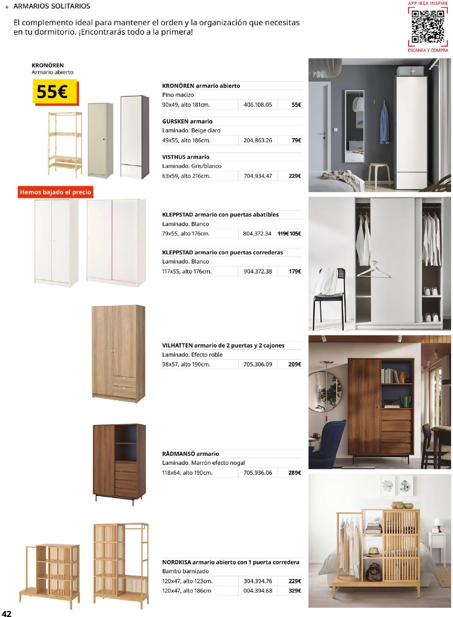Catálogo IKEA Muebles para el dormitorio │ válido desde el 01/02/2026 | Página: 42 | Productos: Armario, Puertas