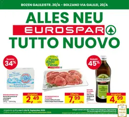Anteprima del volantino Eurospar volantino Tutto Nuovo Bolzano valido a partire dal 03/09/2026