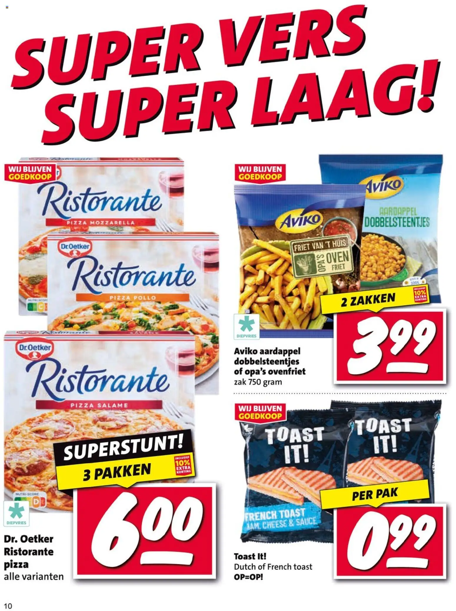 {H1} | Pagina: 10 | Producten: Pizza, Friet, Zak, Oven