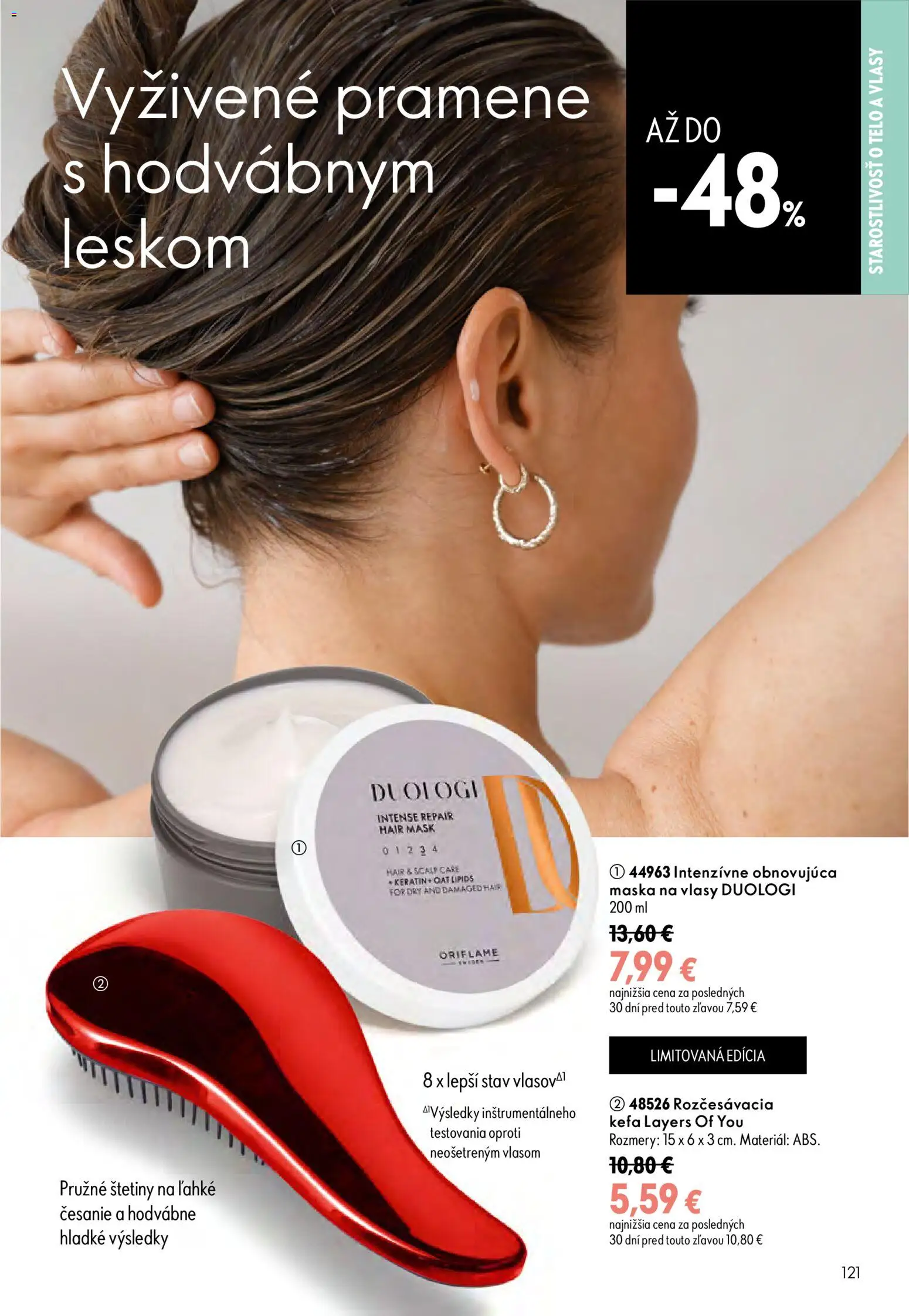 Nové Oriflame akcie – leták je platný od 29.07.2026 | Strana: 121 | Produkty: Maska na vlasy, Kefa, Maska