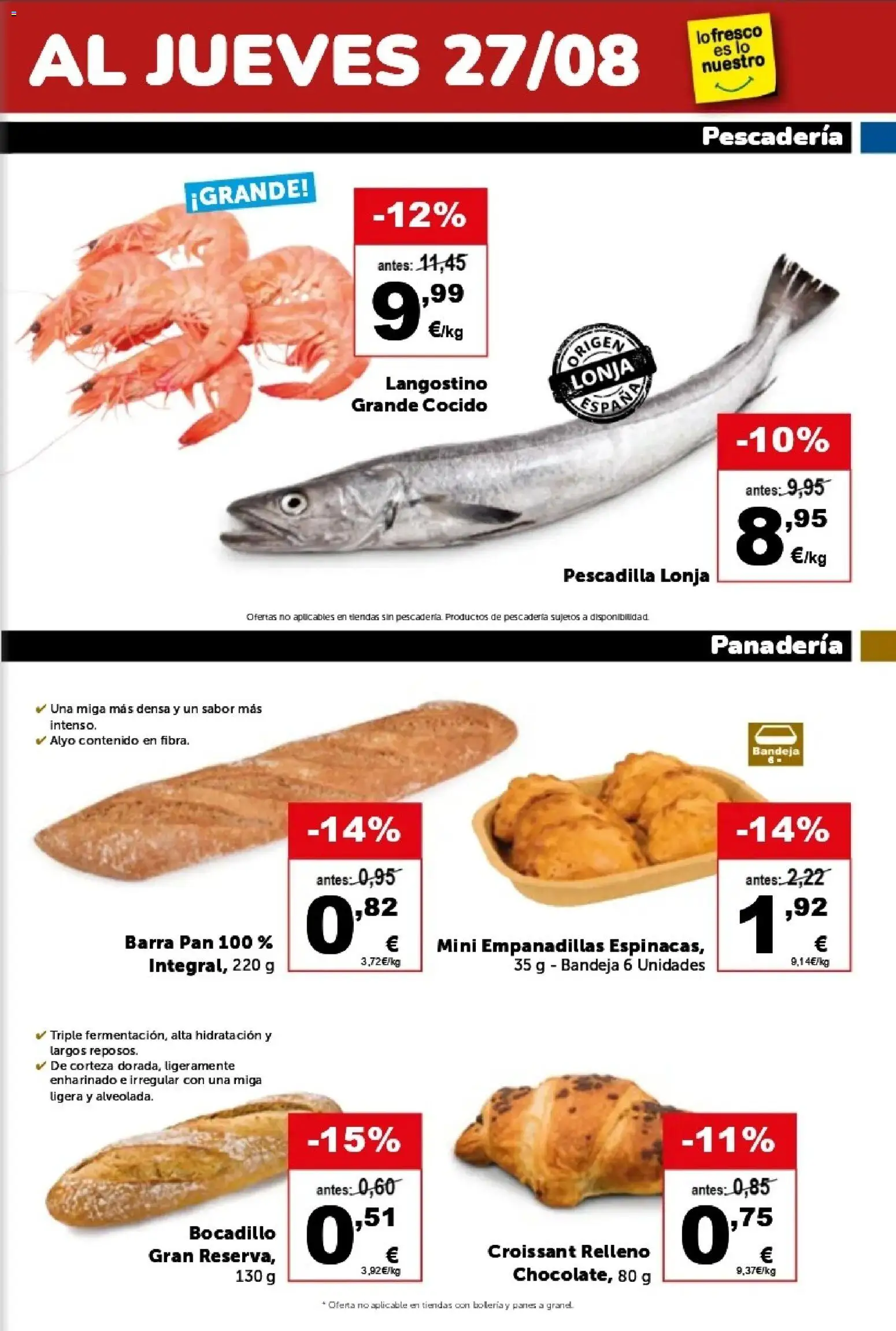 Masymas folleto │ válido desde el 21/08/2026 | Página: 7 | Productos: Pan, Croissant relleno, Croissant, Bandeja