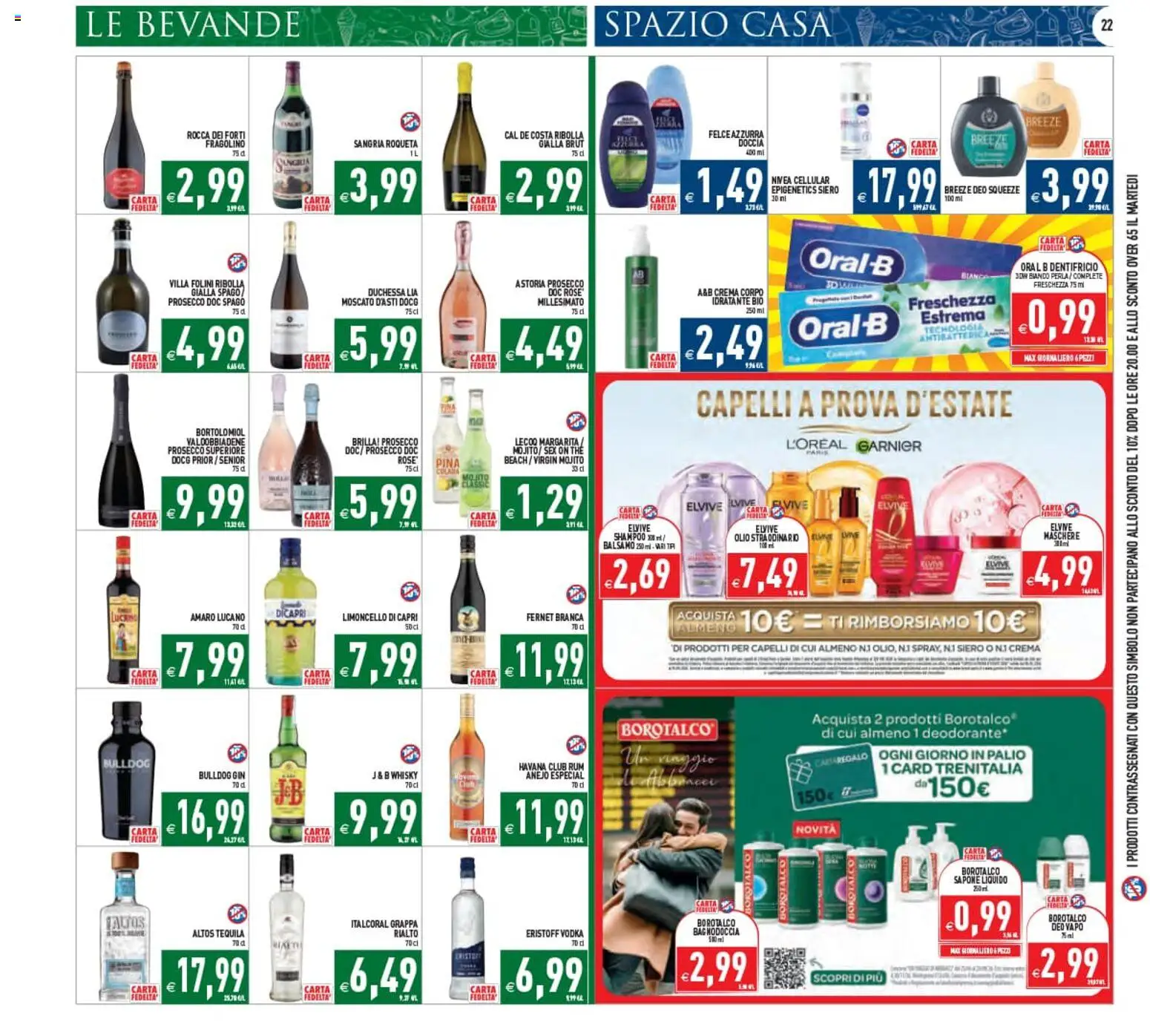 Volantino PIM Supermercati del 12/08/2026 | Pagina: 22 | Prodotti: Bevande, Olio, Grappa, Amaro