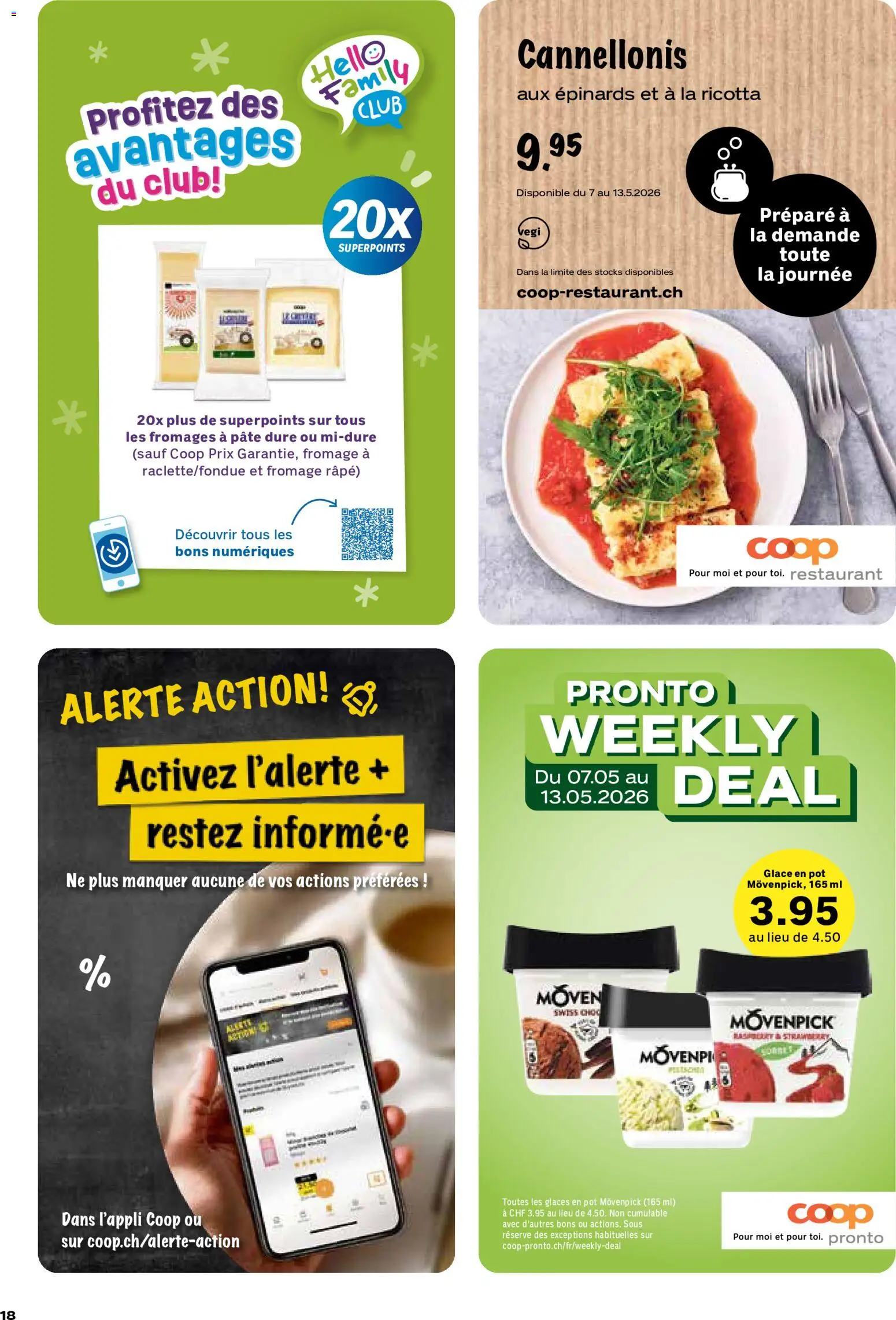 Coop aktionen FR – gültig ab 07.05.2026 | Seite: 18 | Produkte: Glace