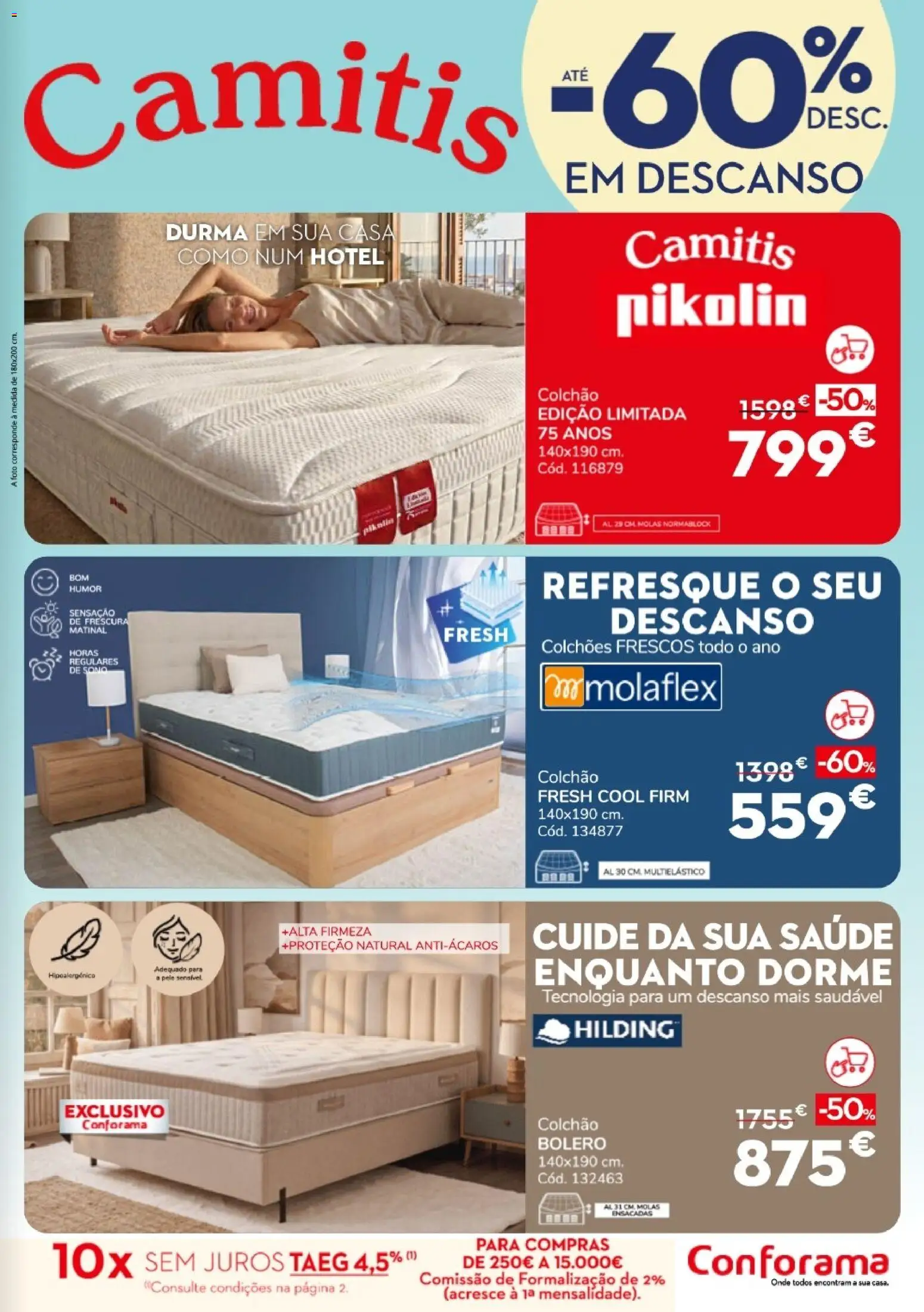 Conforama Super Quinzena │ válido de 13/08/2026 | Página: 9 | Produtos: Colchões, Colchão