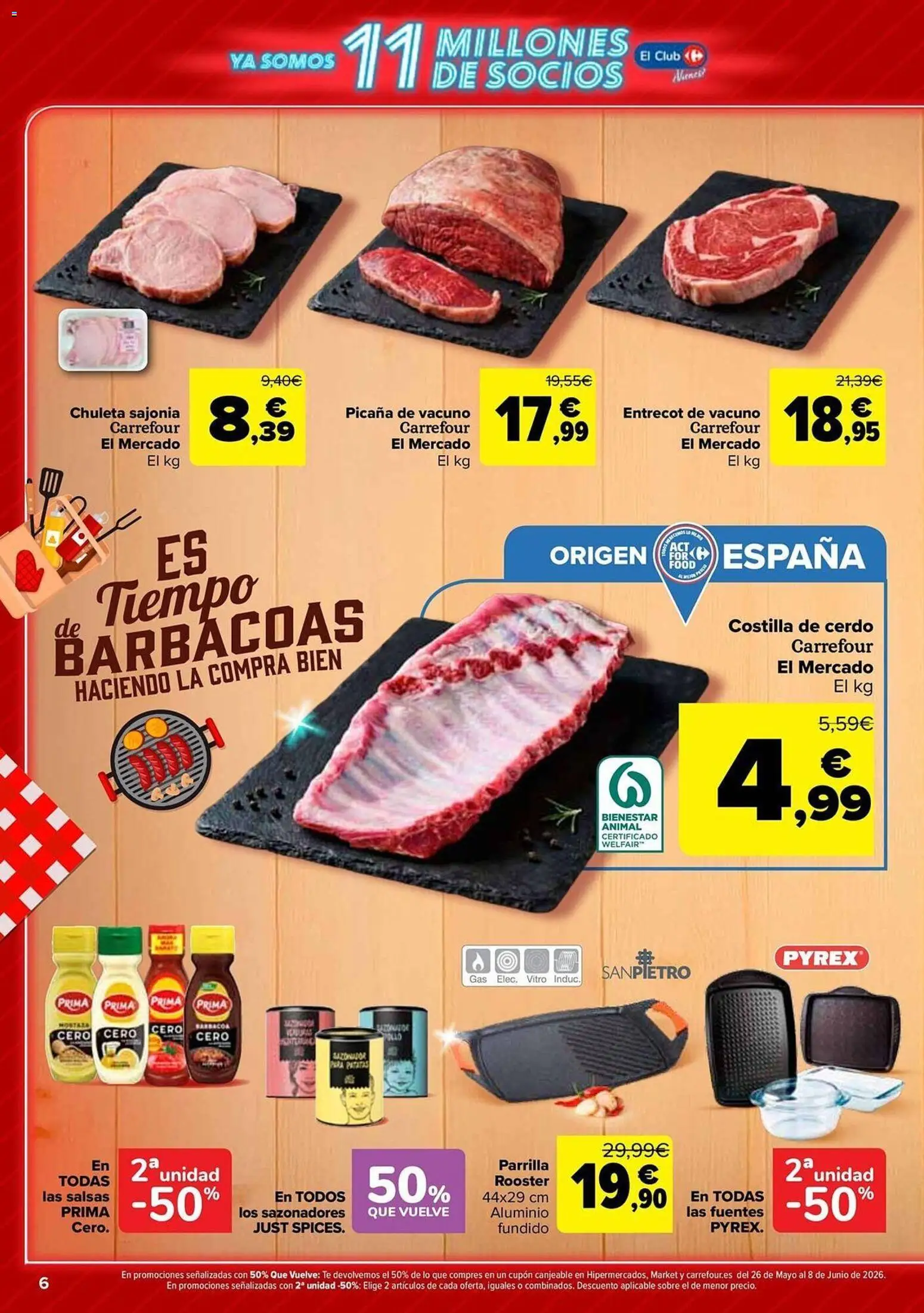 Carrefour folleto │ válido desde el 12.05.2026 | Página: 6 | Productos: Cerdo, Té, Costilla de cerdo, Parrilla
