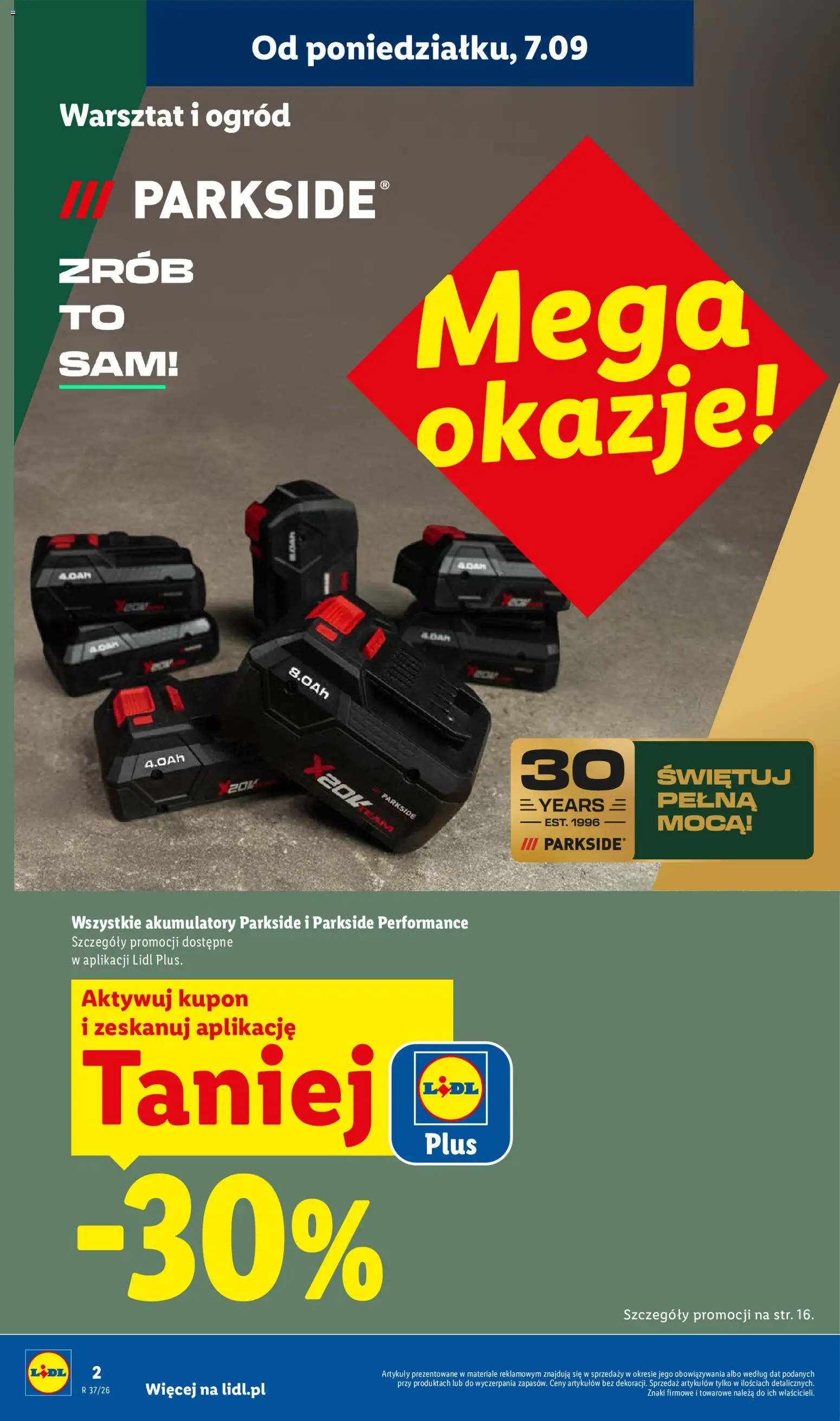 Lidl Polsko katalog od 07.09.2026 | Strana: 2 | Produkty: Parkside