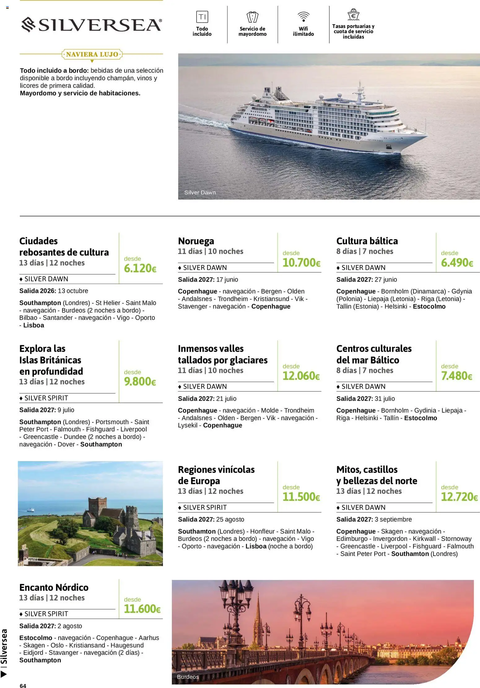 Viajes El Corte Inglés Crucero fantástico │ válido desde el 14/09/2026 | Página: 64 | Productos: Bebidas, Navegación
