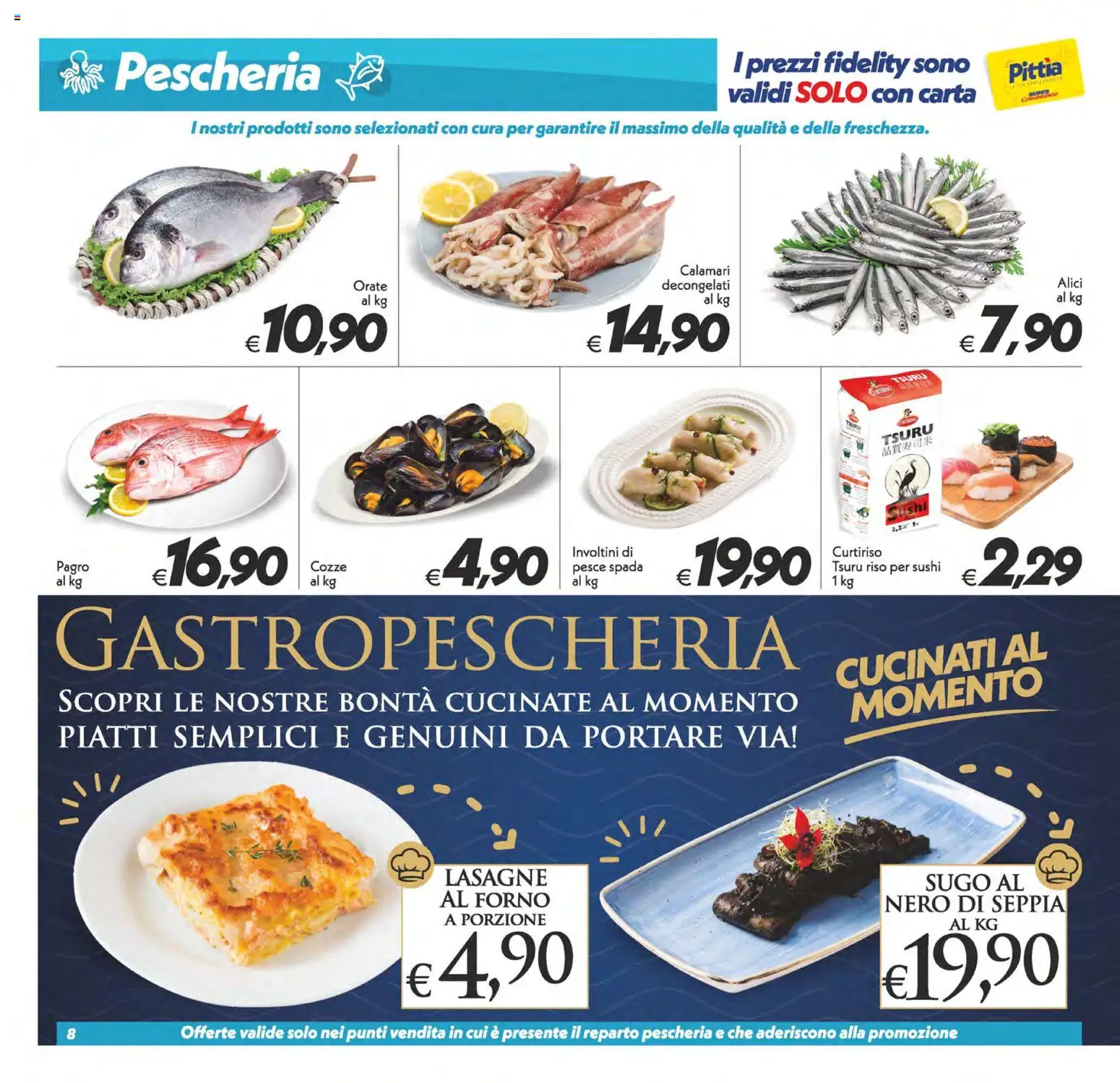 Volantino SuperConveniente del 28.04.2026 | Pagina: 8 | Prodotti: Riso, Pesce spada, Sushi, Alici
