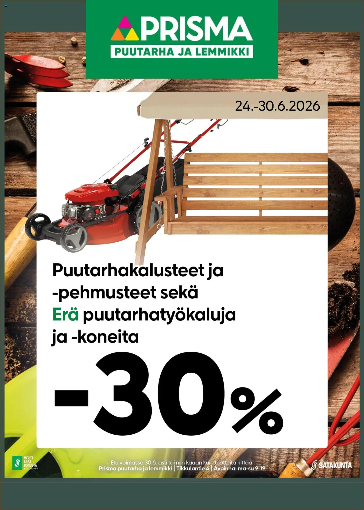 Prisma puutarha ja lemmikki ilmoitukset – voimassa 24/06/2026 alkaen | Sivu: 1