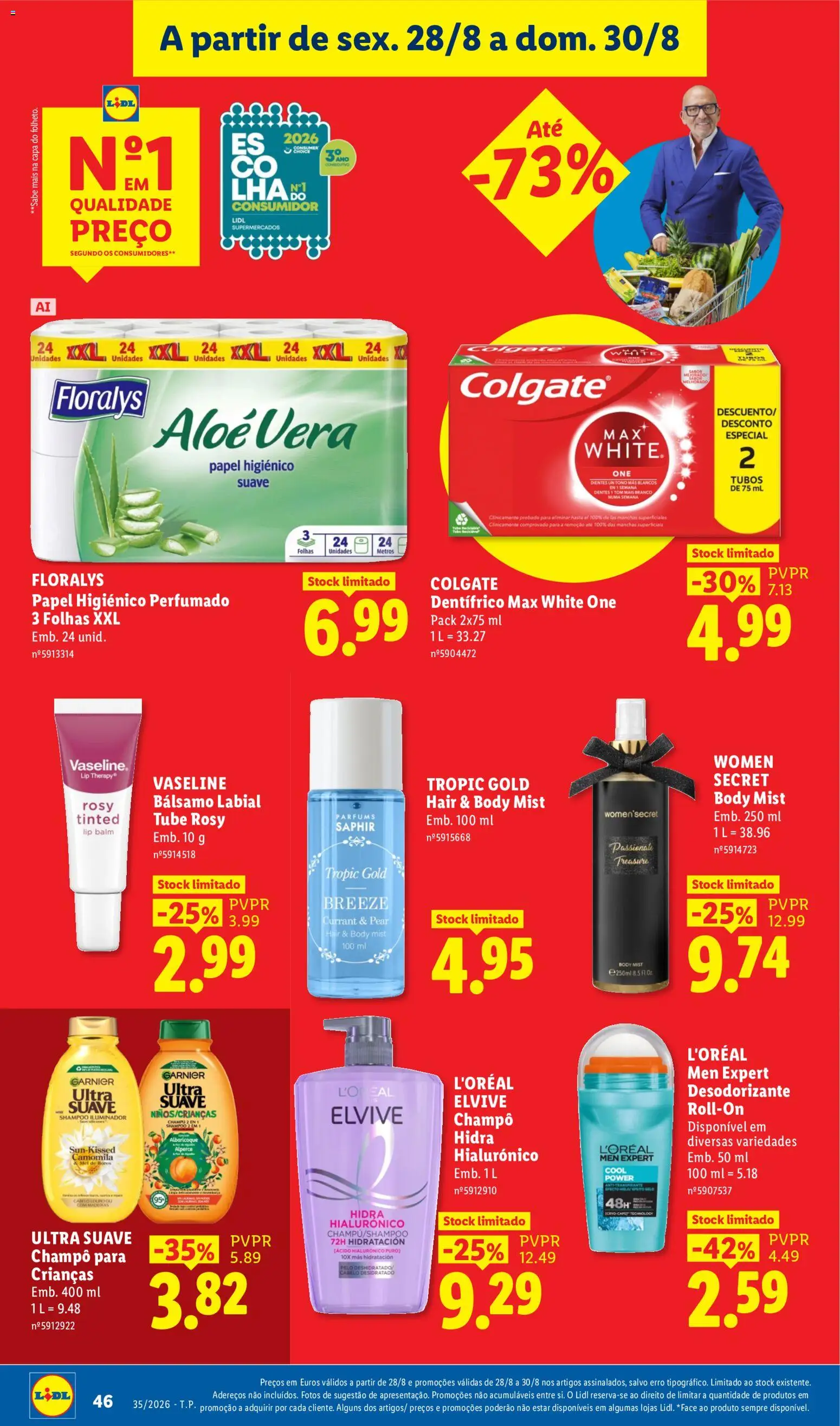 Lidl folheto │ válido de 24/08/2026 | Página: 46 | Produtos: Iluminador, Champô, Shampoo, Antitranspirante