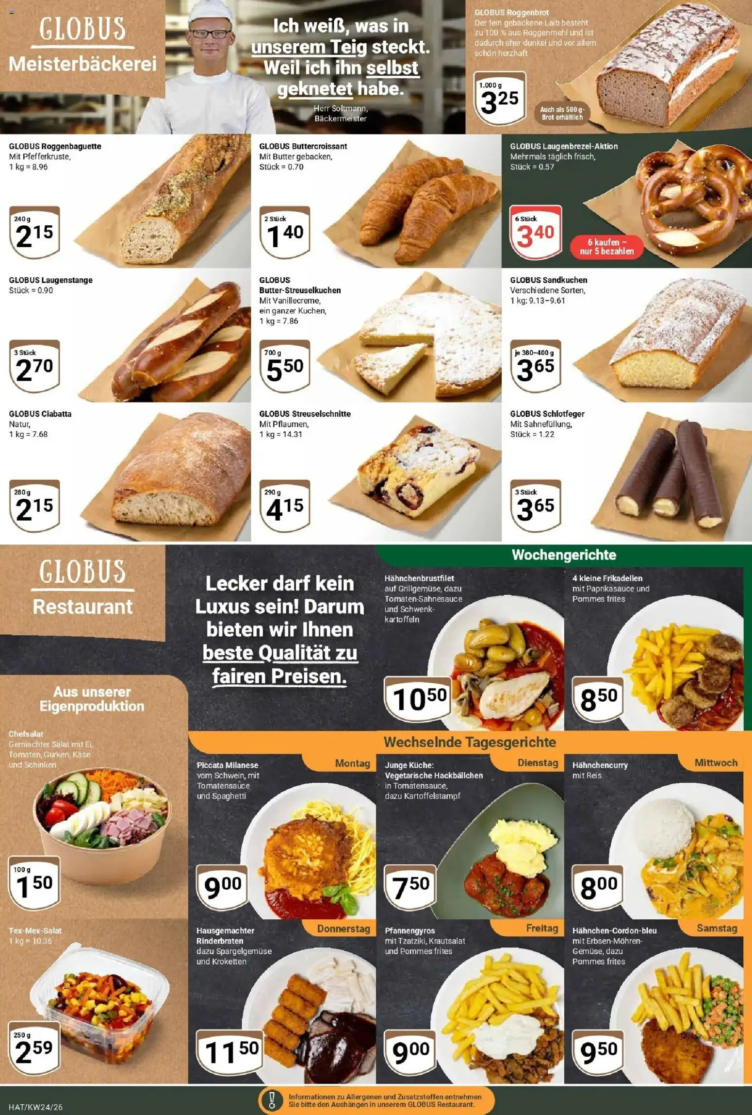Globus Prospekt Hattersheim – gültig ab 08.06.2026 | Seite: 12 | Produkte: Butter, Kartoffeln, Brot, Reis