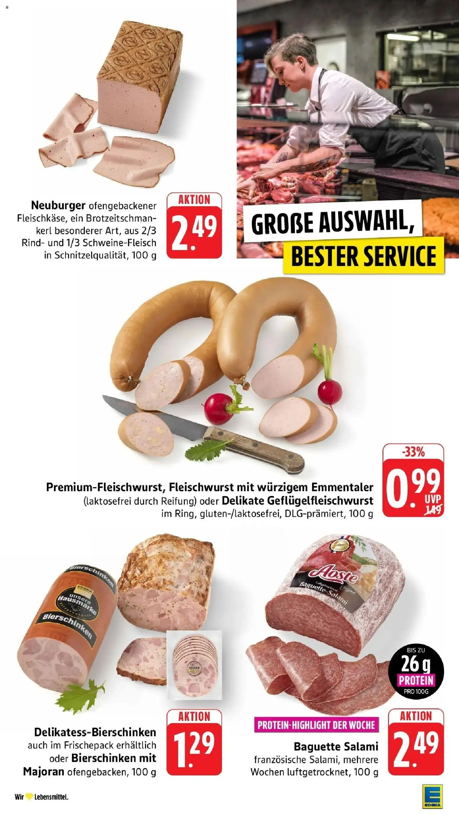 Edeka Prospekt Großostheim (ab 26.10.2026) » Angebote Online | Seite: 3 | Produkte: Baguette, Salami, Schweinefleisch