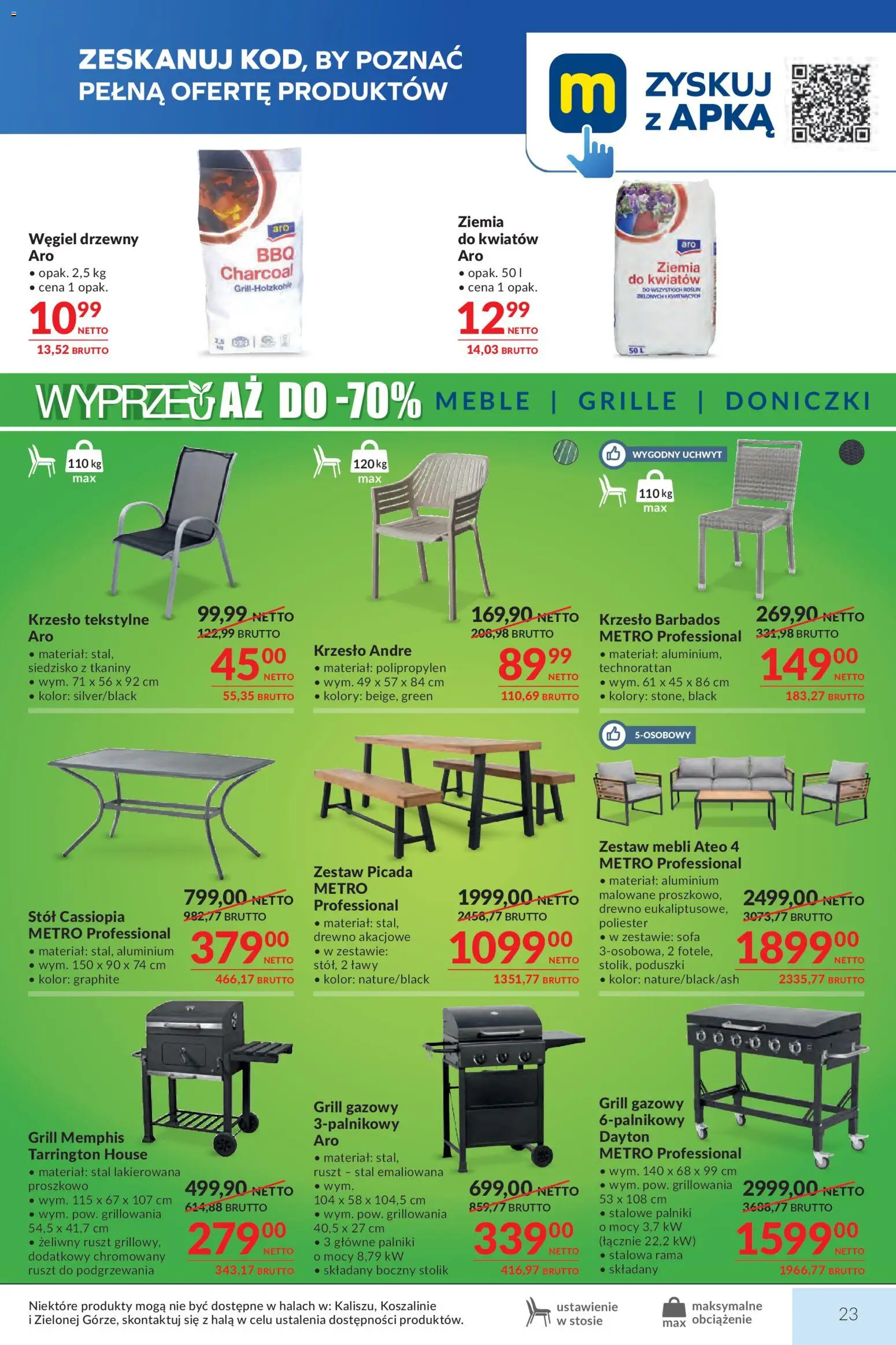 Makro gazetka od 07.07.2026 | Strona: 23 | Produkty: Grill, Grill gazowy, Ruszt, Krzesło