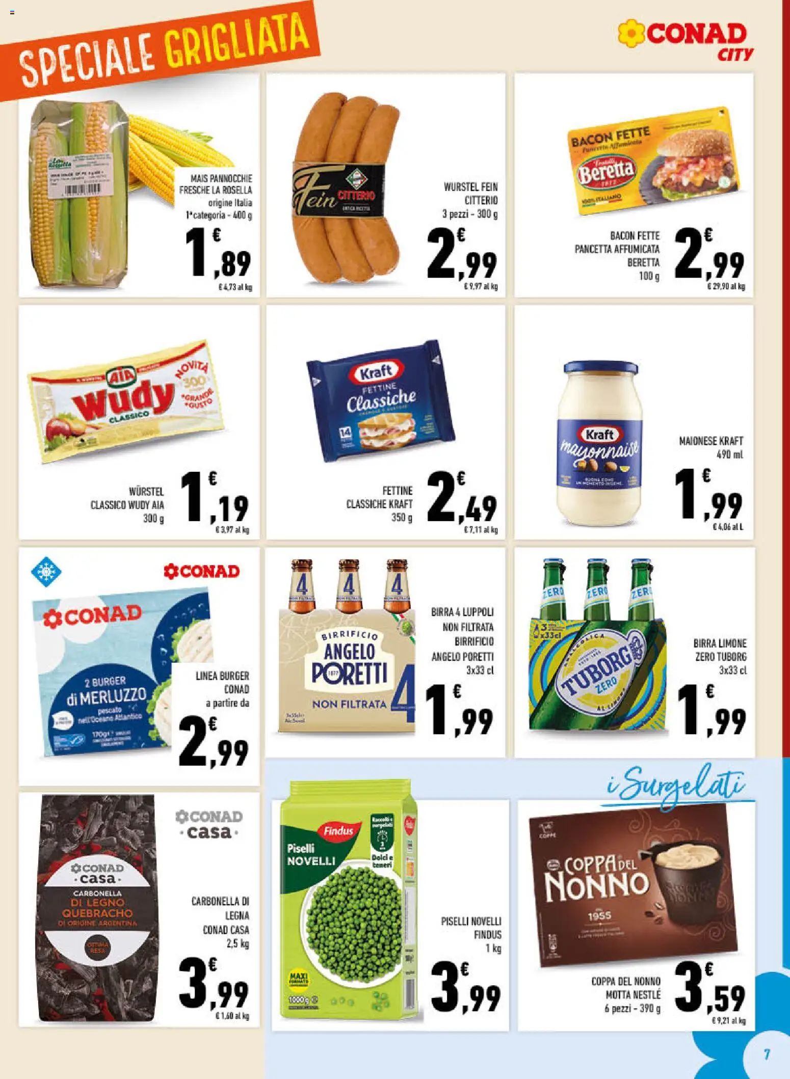 Volantino Conad del 29/07/2026 | Pagina: 7 | Prodotti: Maionese, Limone, Piselli, Mais