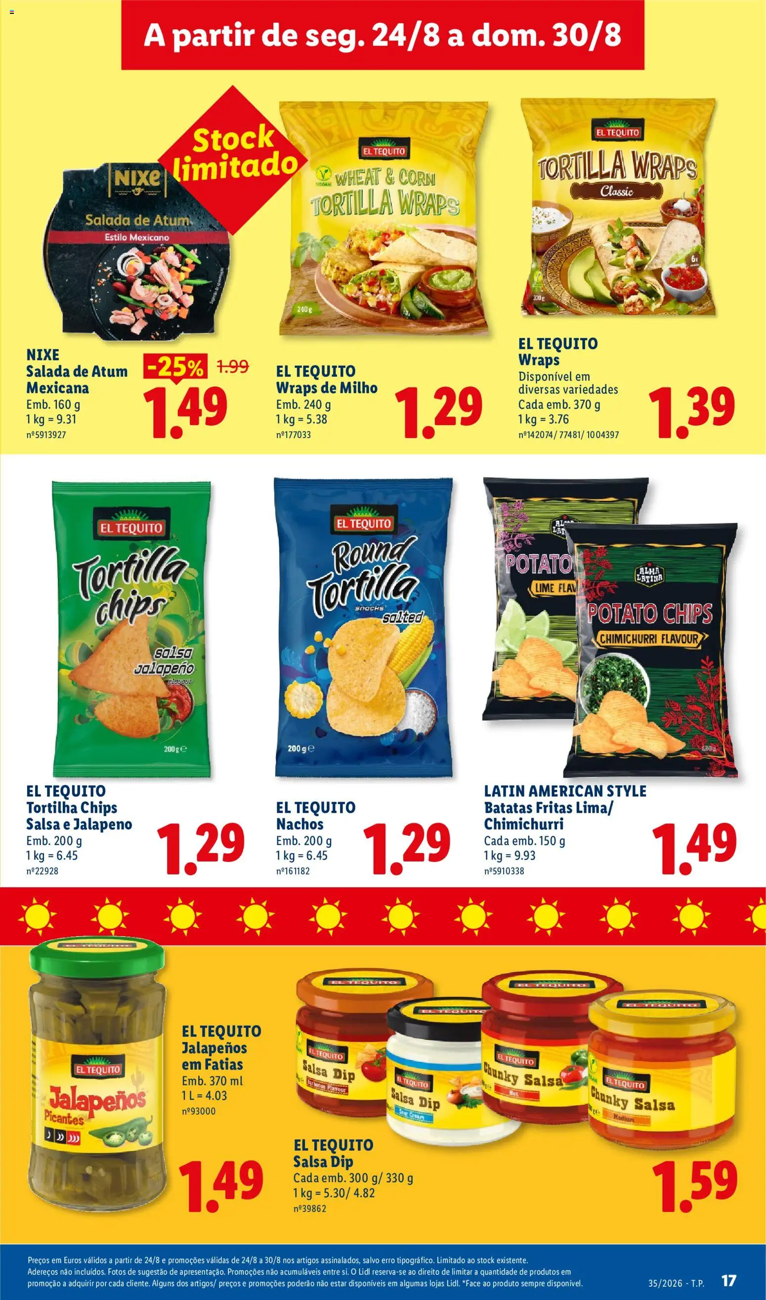 Lidl folheto │ válido de 24/08/2026 | Página: 17 | Produtos: Batatas, Batatas fritas, Milho, Salada