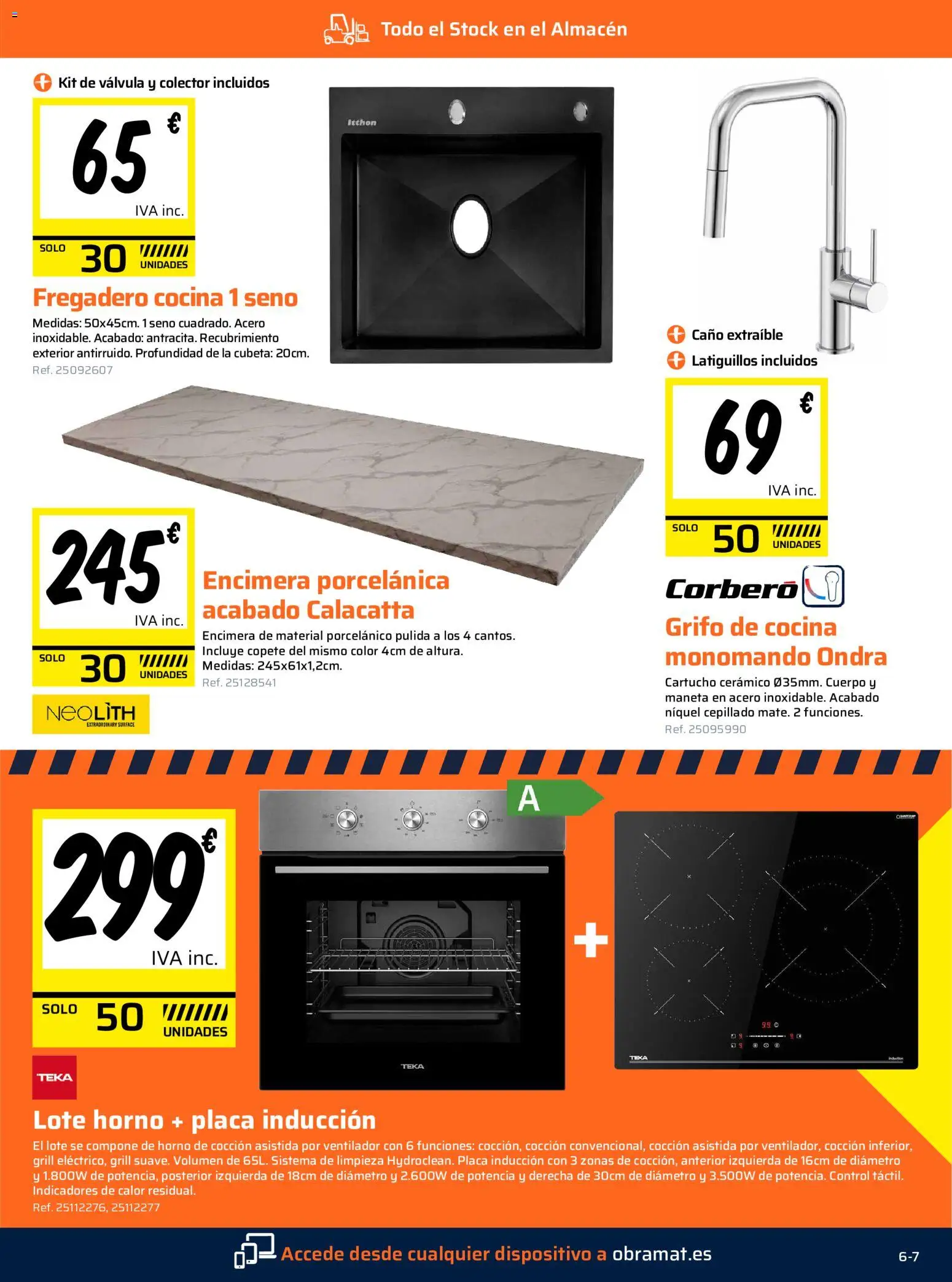 Obramat folleto │ válido desde el 23.06.2026 | Página: 7 | Productos: Fregadero, Horno, Cocina, Ventilador