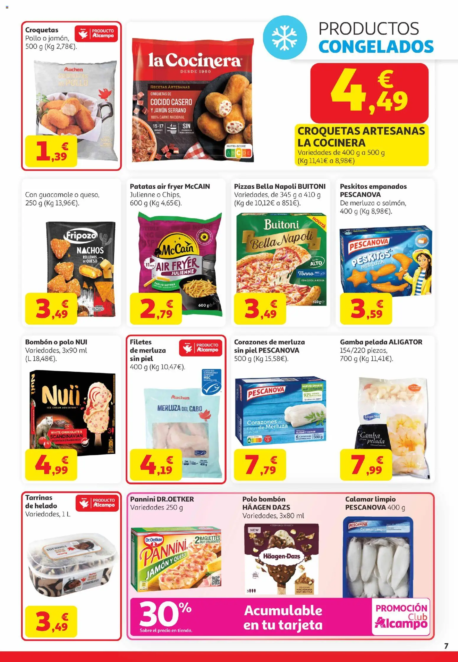 Alcampo Canarias │ válido desde el 21.04.2026 | Página: 7 | Productos: Chocolate, Té, Helado, Croquetas
