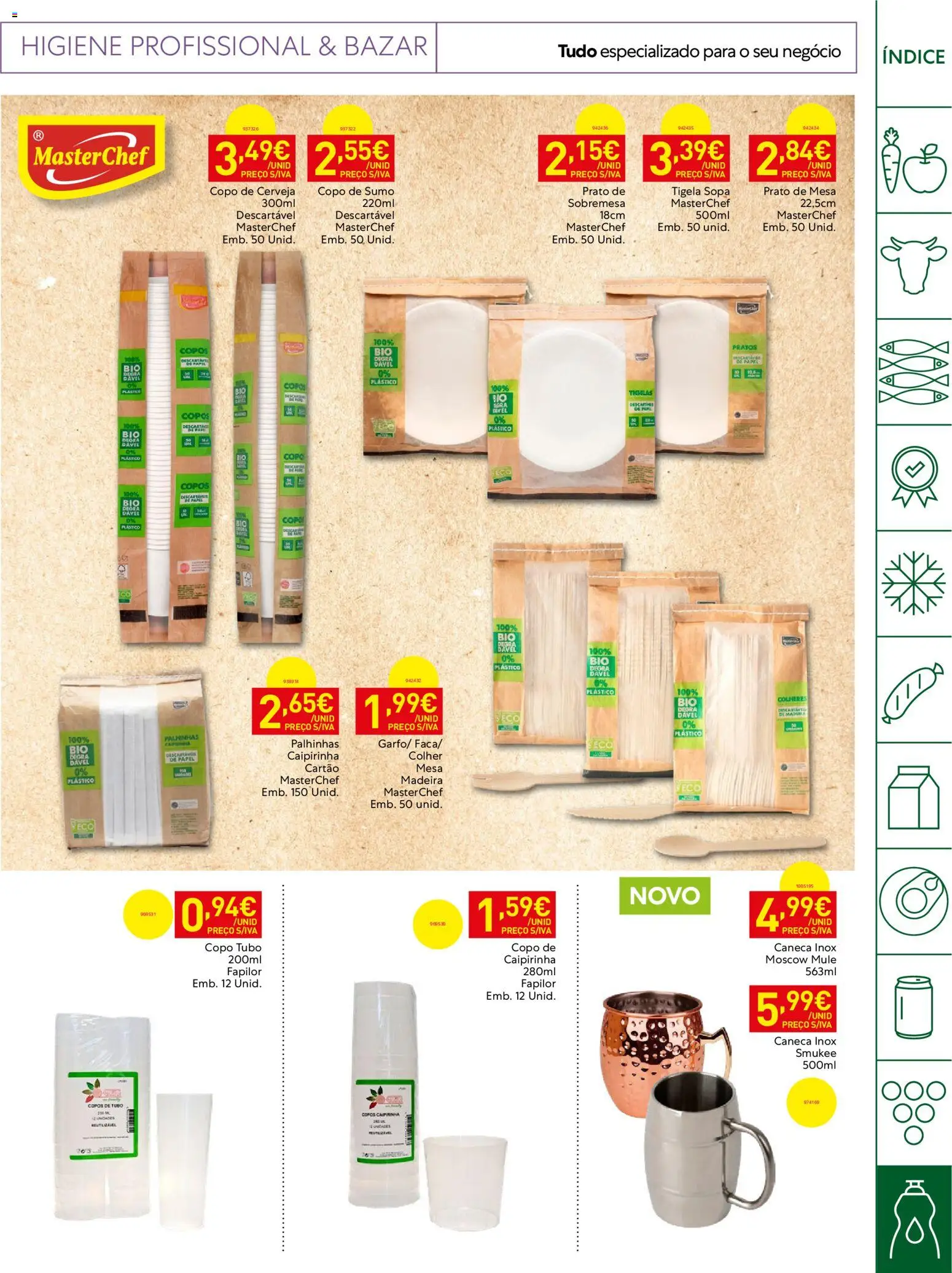 Recheio Horeca │ válido de 16.06.2026 | Página: 29 | Produtos: Pratos, Tigela, Mesa, Sumo