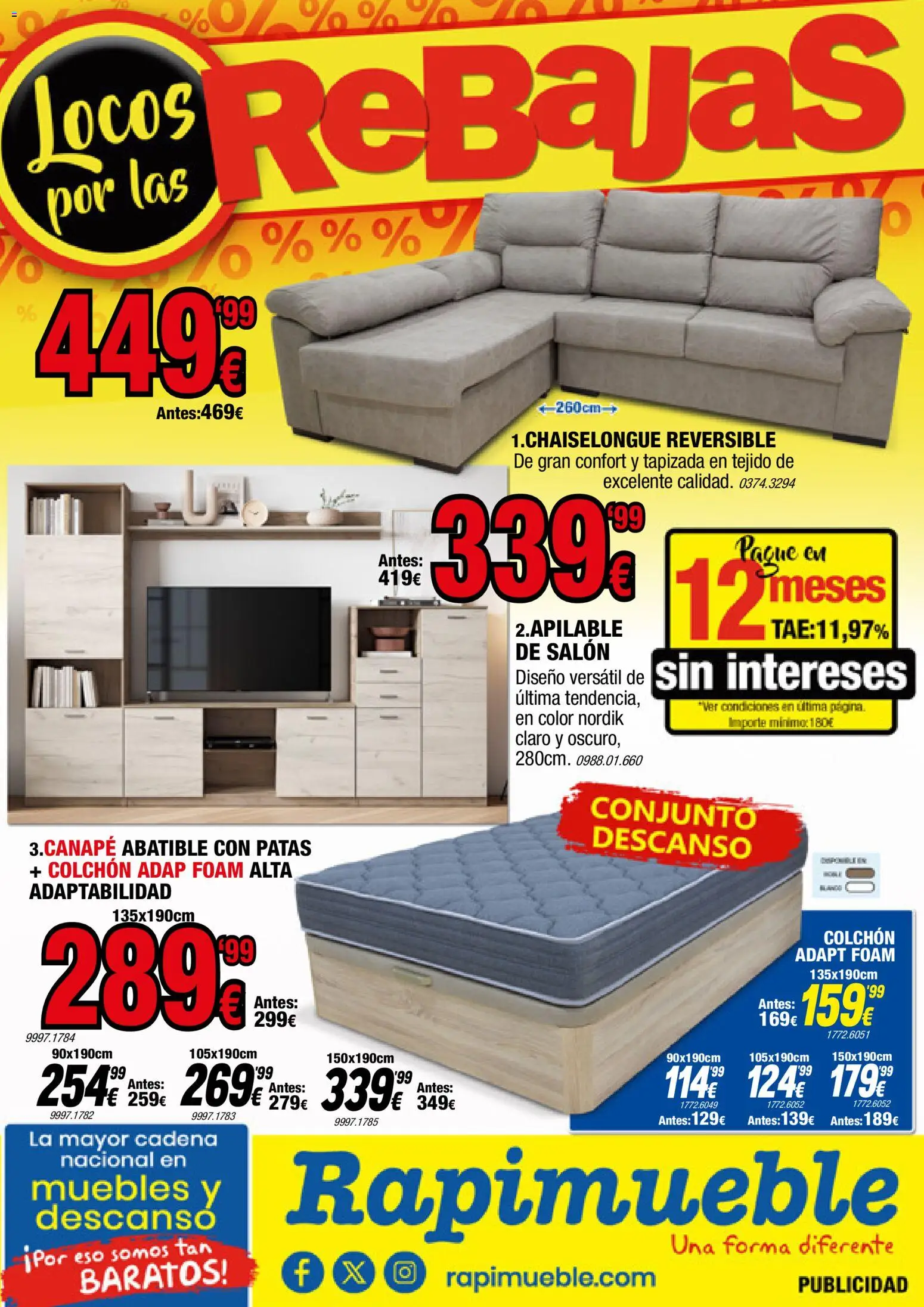 Rapimueble - folleto │ válido desde el 12/01/2026 | Página: 1 | Productos: Salón, Colchon, Muebles