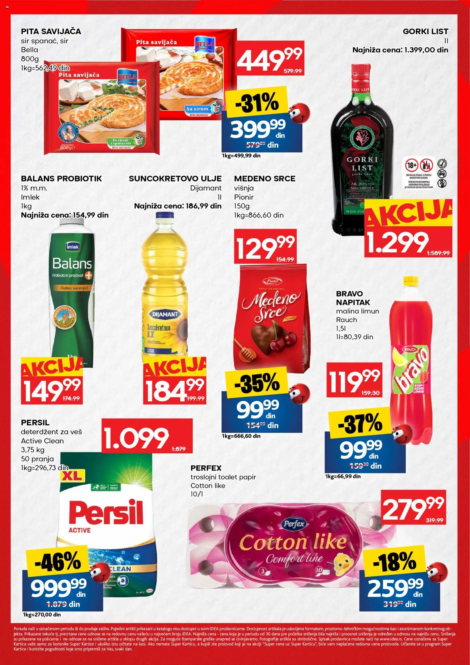 Idea katalog - važi od 15.10.2026 | Strana: 2 | Proizvode: Deterdžent, Troslojni toalet papir, Sir, Limun
