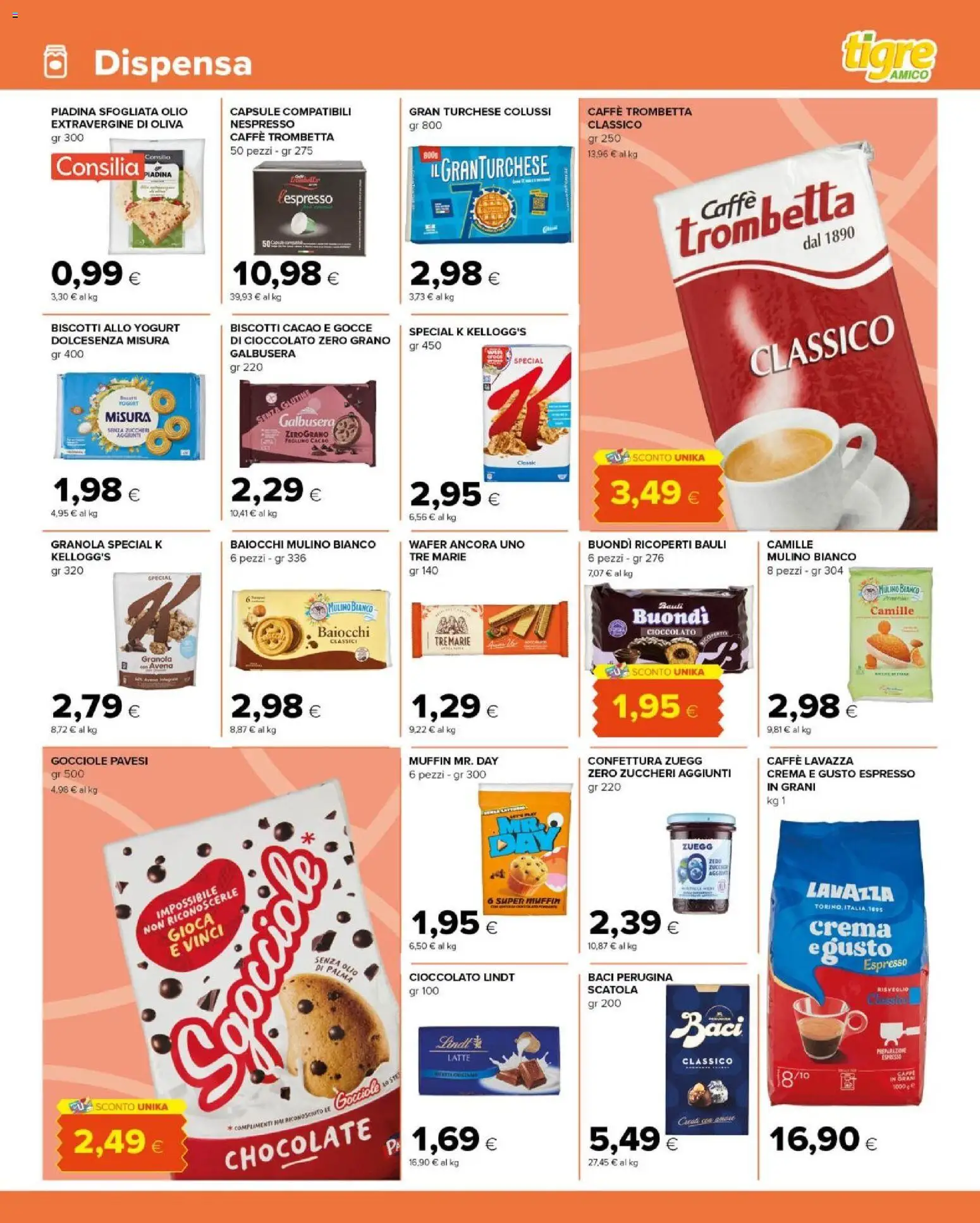 Volantino Tigre del 28/09/2026 | Pagina: 9 | Prodotti: Crema, Caffè, Cioccolato, Olio