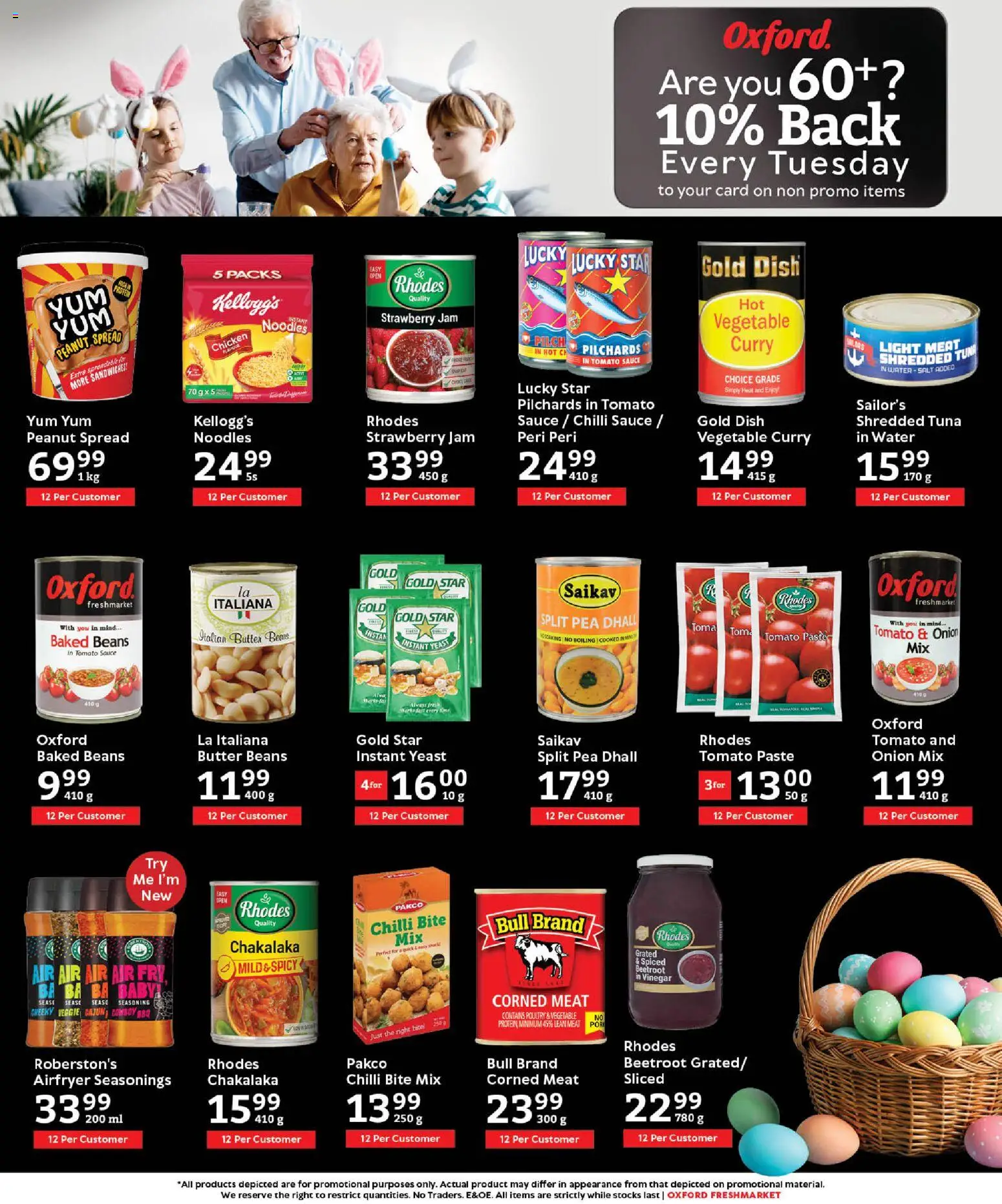 New Oxford Freshmarket catalogue – valid from 11.03.2026 | Page: 9 | Products: Pilchards, Corned meat, Baked beans, Noodles