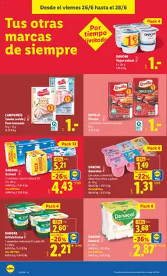 Vista previa CAMPOFRÍO Jamón cocido / Pavo braseado, 70 g / 75 g válido desde el 22/06/2026 | Página: 28