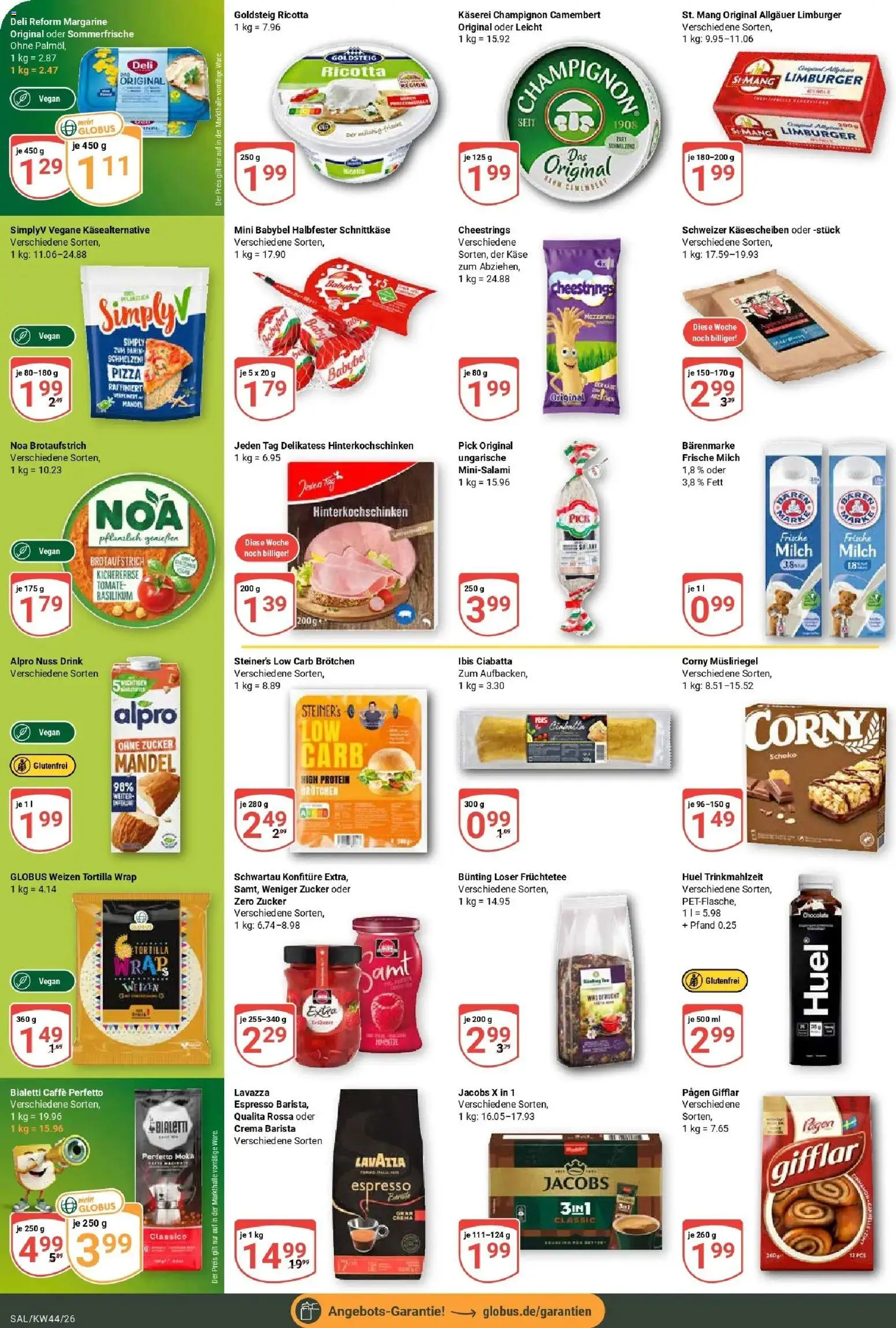 Globus Prospekt Saarlouis – gültig ab 26.10.2026 | Seite: 12 | Produkte: Margarine, Käse, Früchtetee, Zucker
