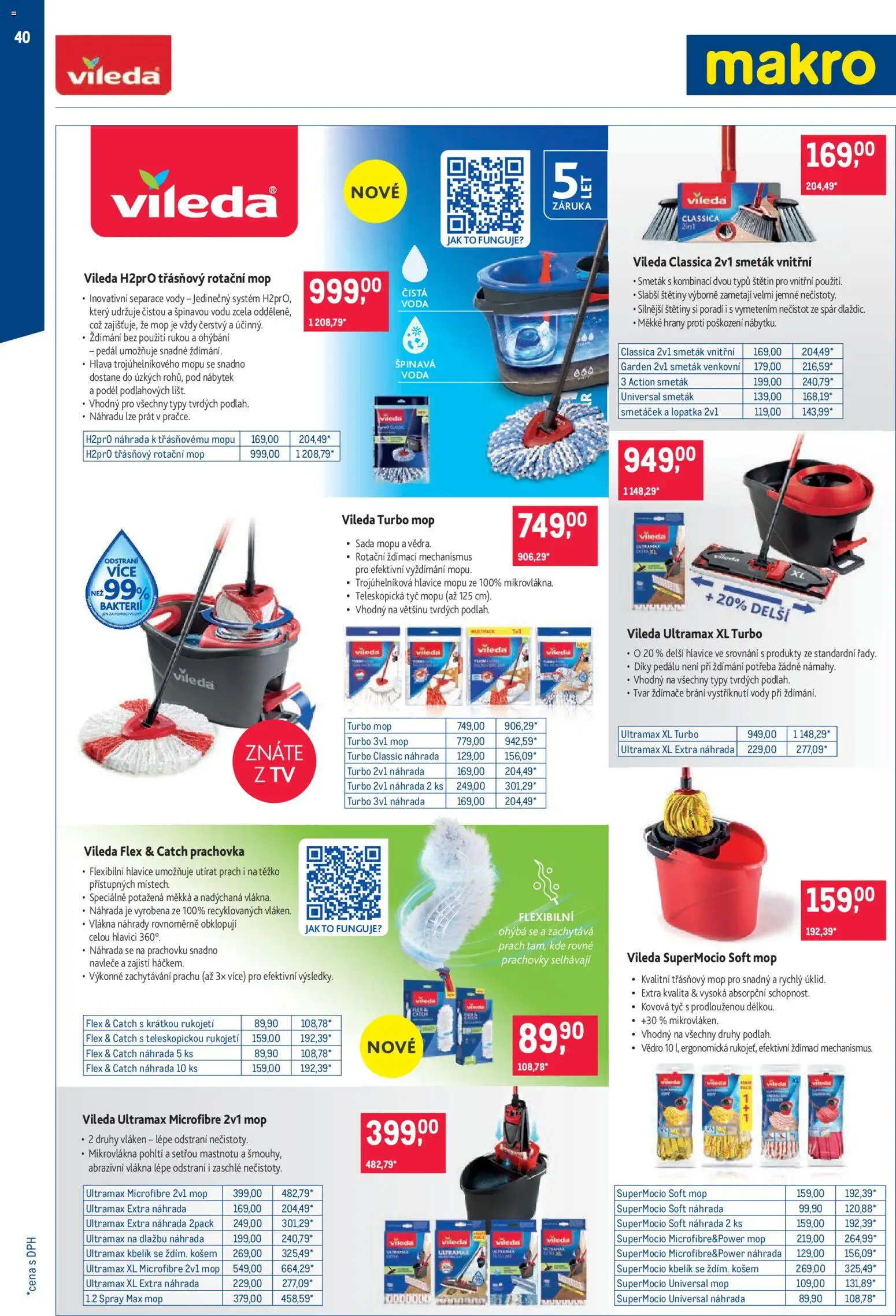 Makro leták - Obchodní partneři od 20.05.2026 | Strana: 40 | Produkty: Voda, Prachovka, Kbelík, Smeták
