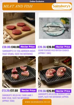 Preview of Sainsbury's - Offers valid from 25/08/2026 | Page: 5 | Products: Seafood, Fish, Meat