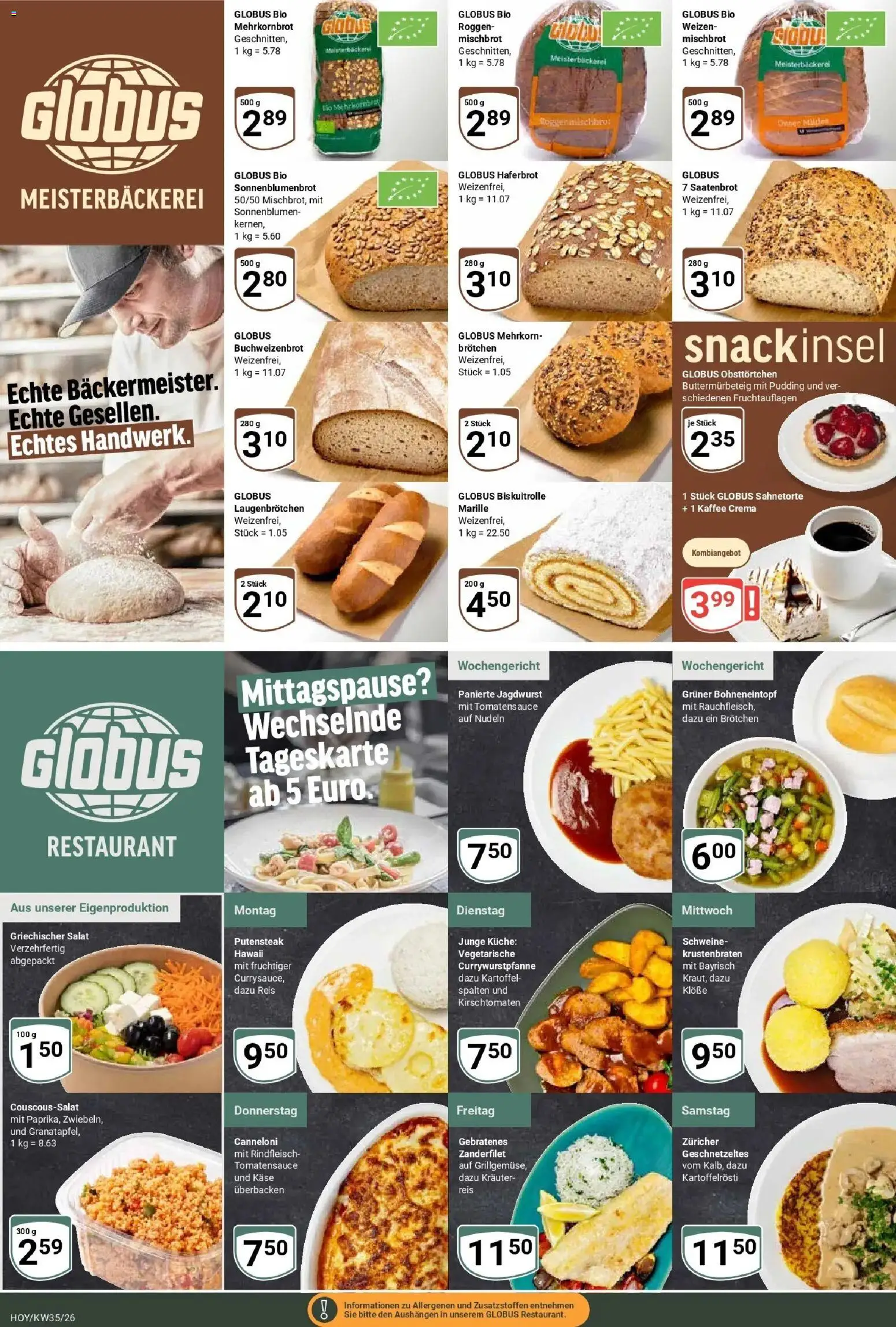 Globus Prospekt Hoyerswerda – gültig ab 24.08.2026 | Seite: 9 | Produkte: Kaffee, Nudeln, Rindfleisch, Salat