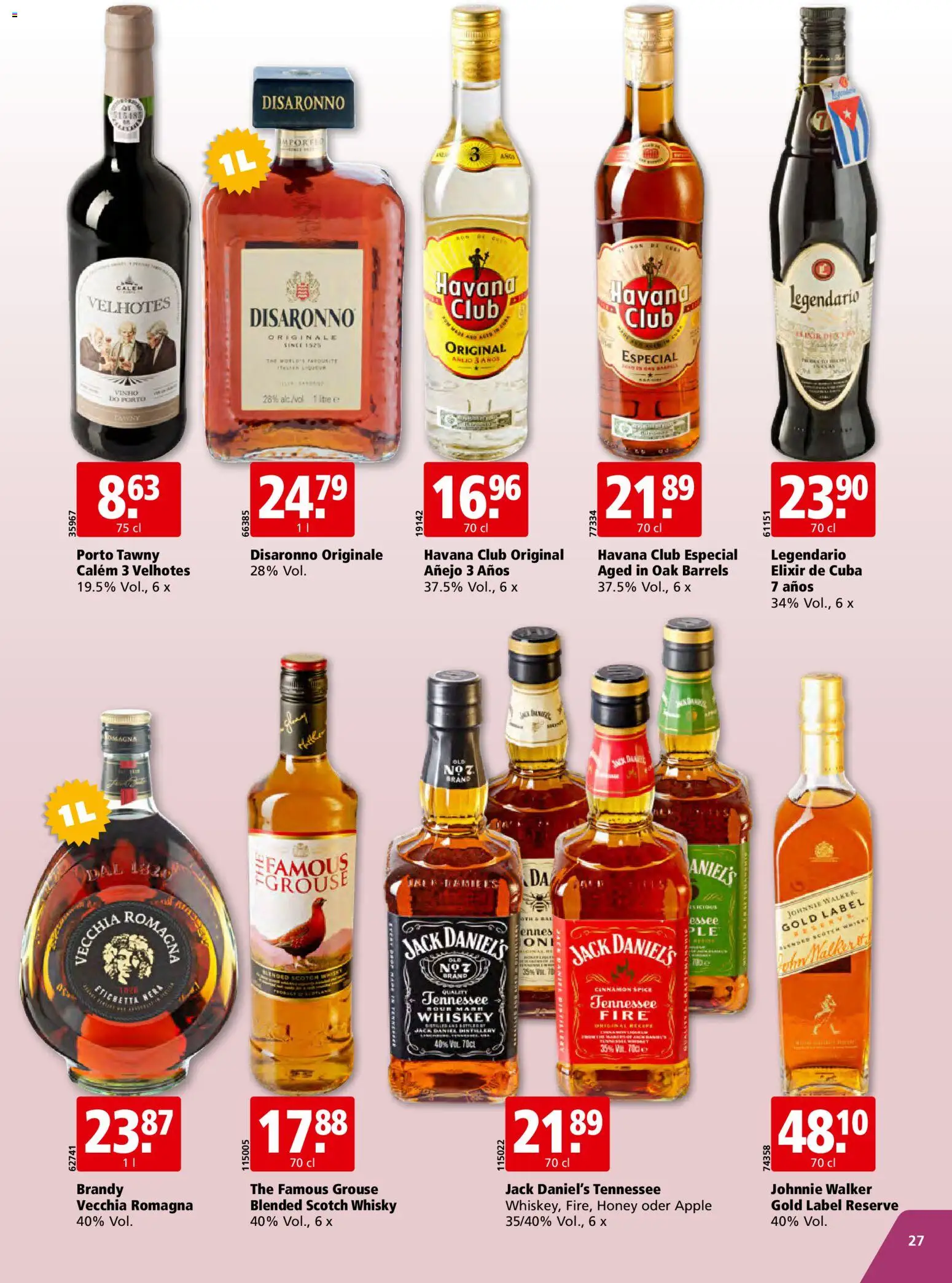 Aligro aktionen Chavannes, Matran, Genf, Sitten – gültig ab 06.07.2026 | Seite: 27 | Produkte: Whiskey, Apple