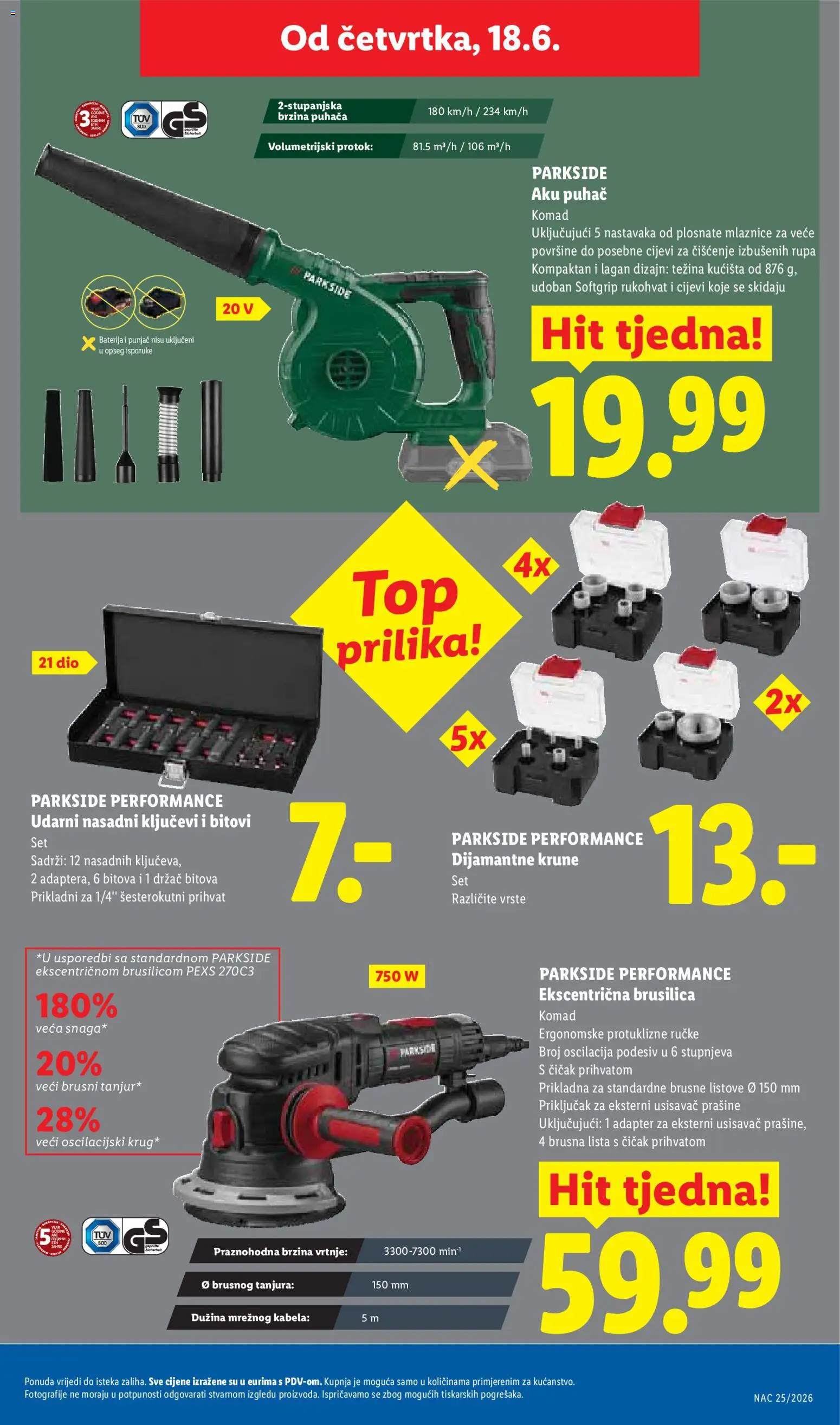 Lidl katalog | vrijedi od 15.06.2026 | Stranica: 37 | Proizvodi: Usisavač, Brusilica, Baterija, Parkside