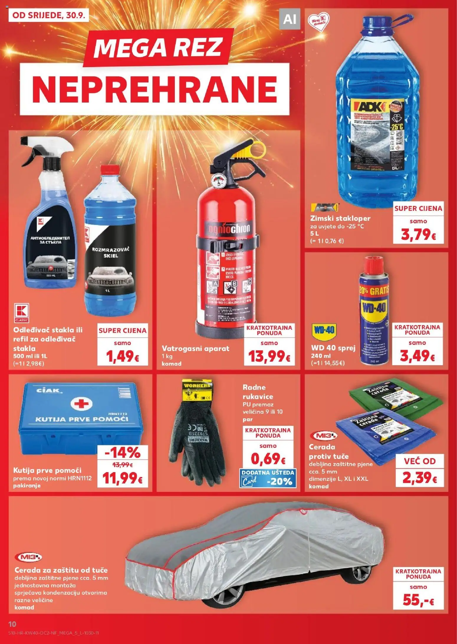 Kaufland katalog | vrijedi od 30.09.2026 | Stranica: 10 | Proizvodi: Kutija, WD-40, Rukavice, Radne rukavice