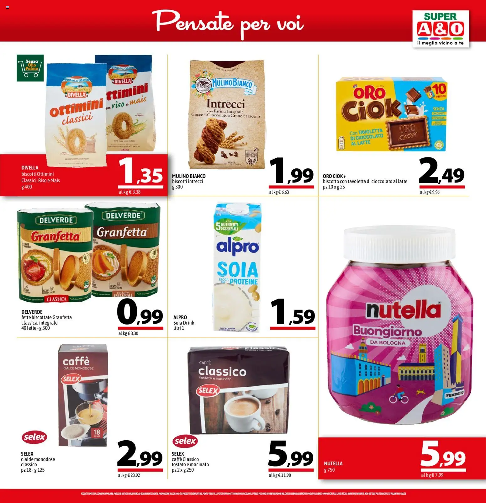 Volantino A&O del 30.04.2026 | Pagina: 11 | Prodotti: Riso, Latte, Fette biscottate, Terra