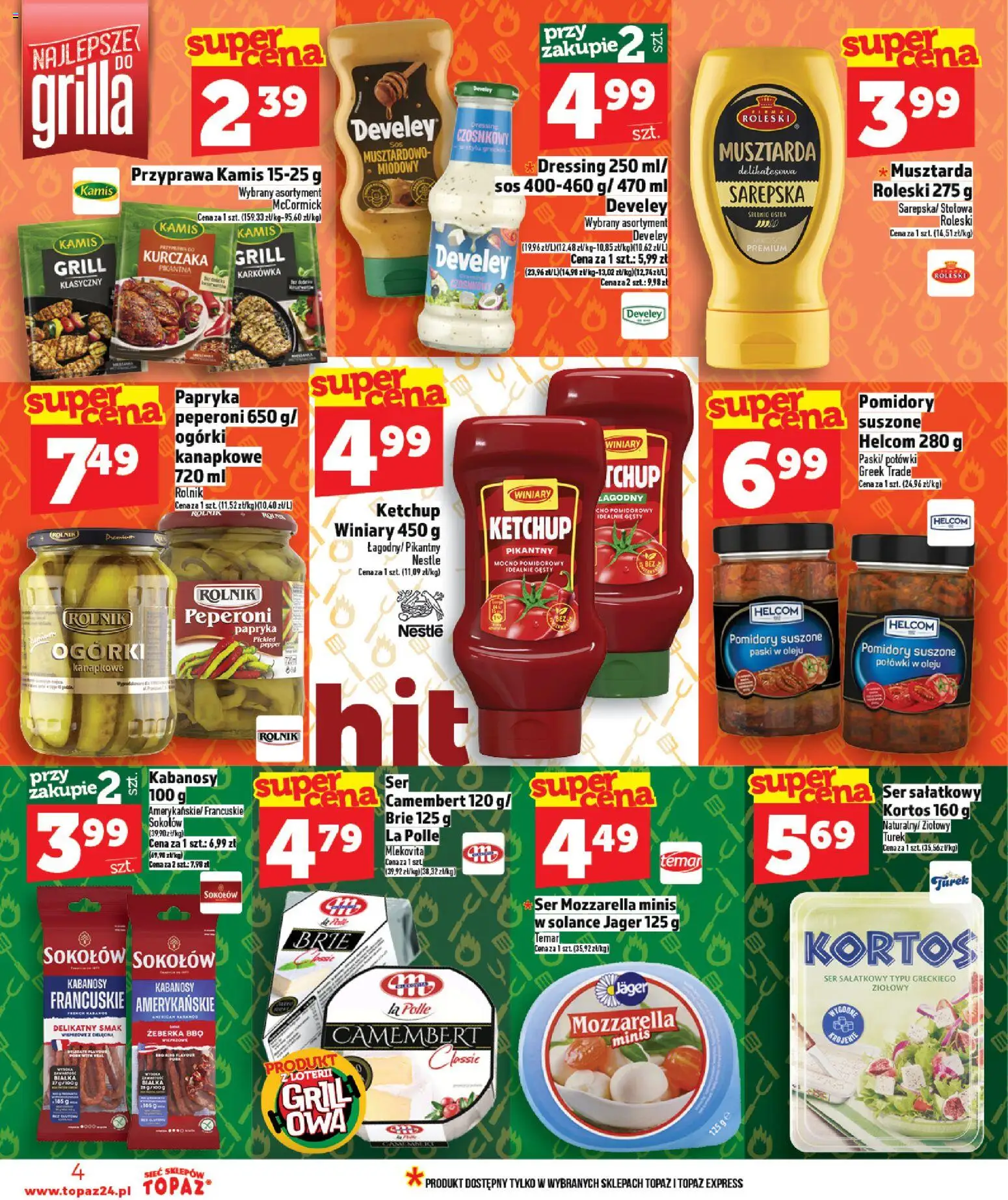 Topaz gazetka od 16.04.2026 | Strona: 4 | Produkty: Papryka, Pomidory suszone, Ser, Pomidory