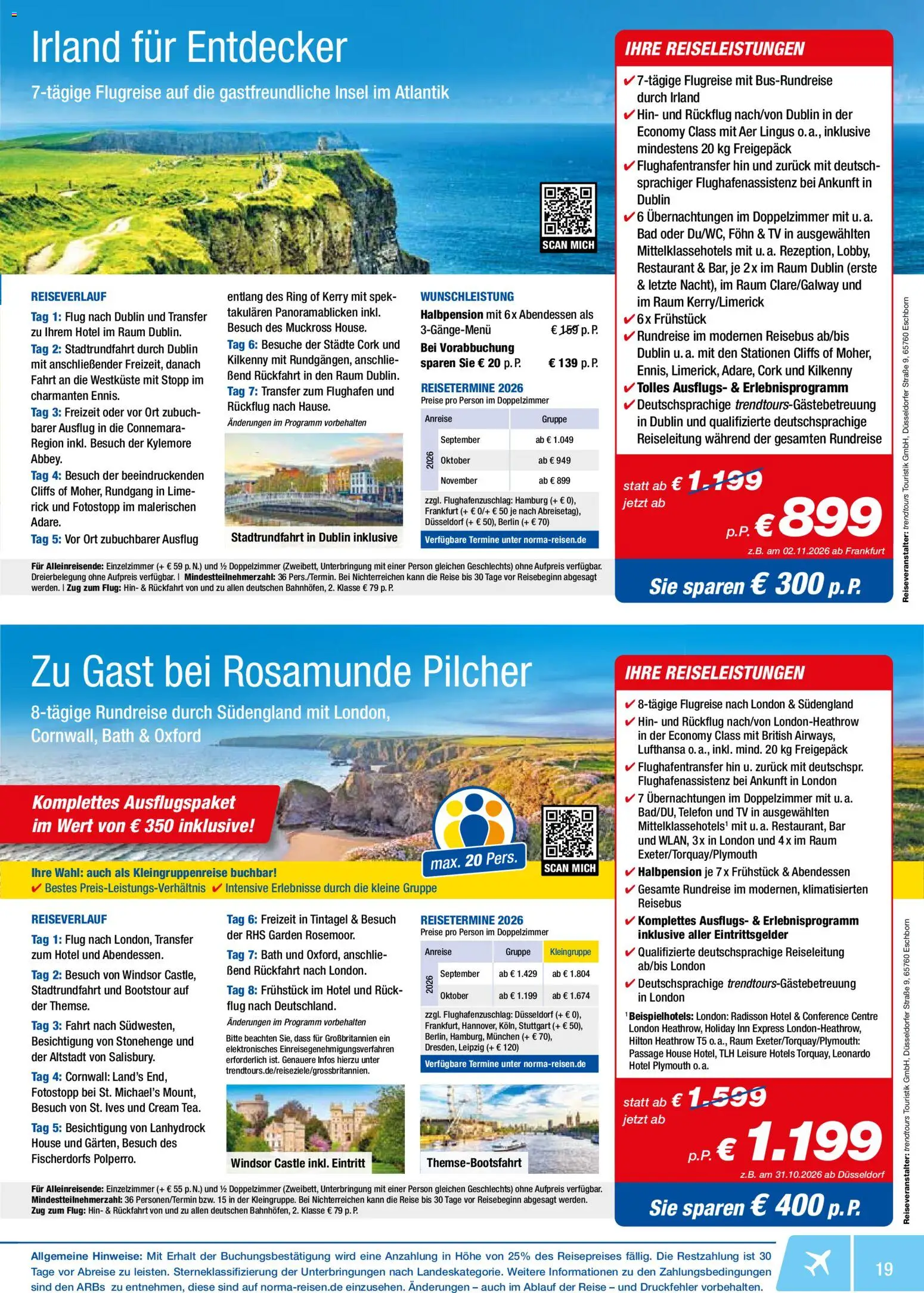 Norma Reisen – gültig ab 01.07.2026 | Seite: 19 | Produkte: Föhn, Reis, Telefon, TV