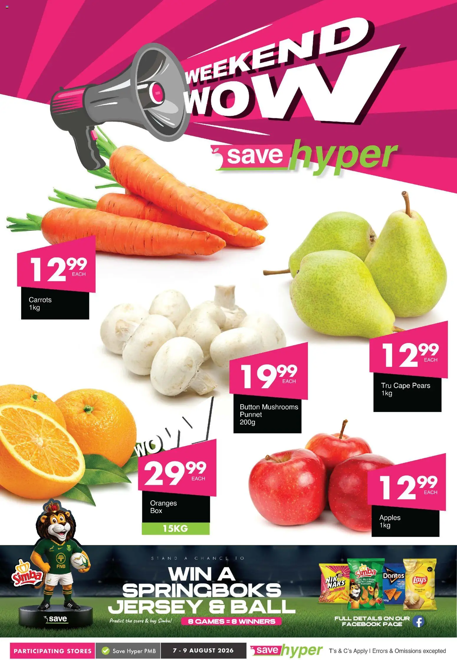New Save catalogue – valid from 07/08/2026 | Page: 1 | Products: Mushrooms, Chutney, Jersey, Oranges
